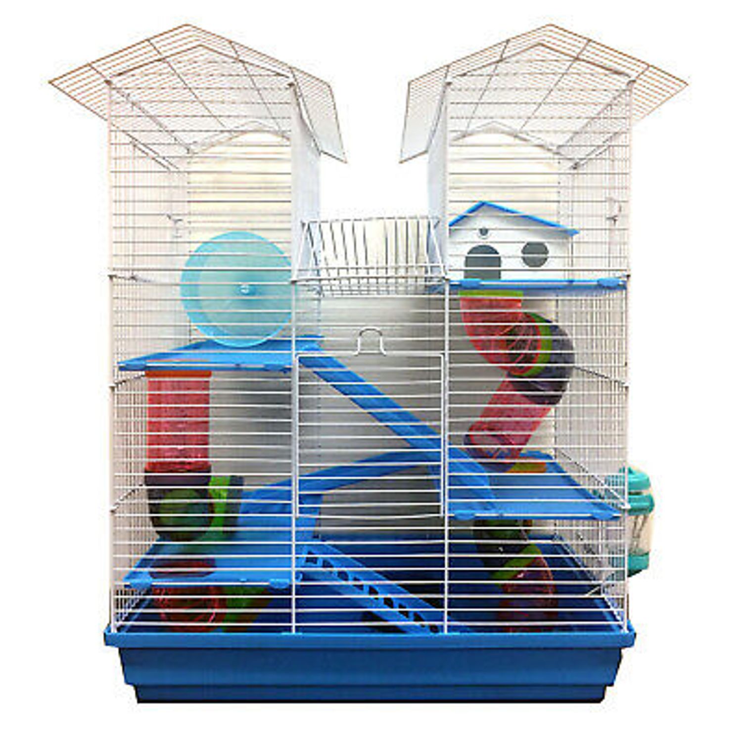 5-Tiers Large Twin Tower Hamsters Habitat Rodent Gerbils Mouse Mice Rats Cage