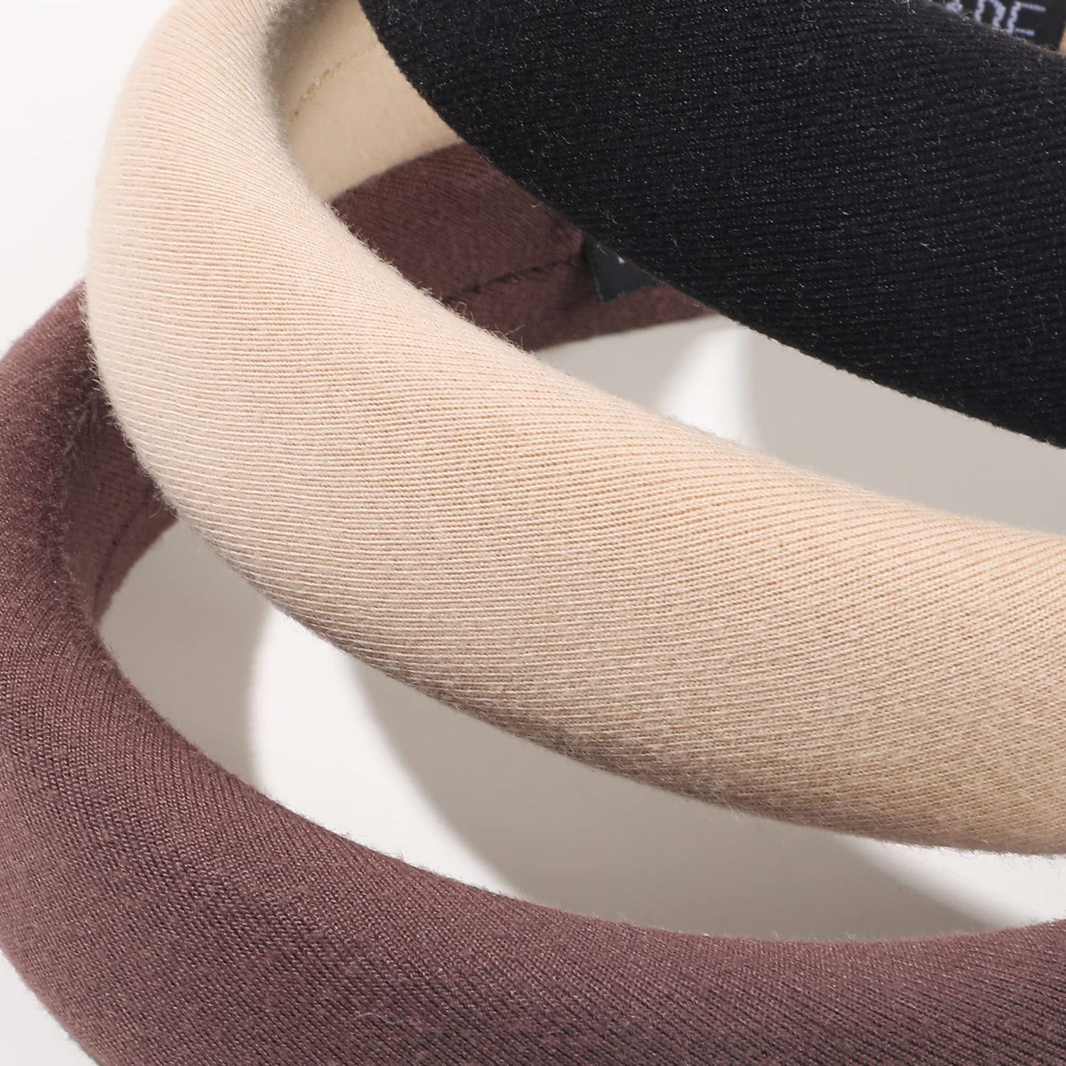 Ivyu Padded Headbands for Women- 3 Pcs Diademas Para Mujer De Moda Fashion Headband Hair Bands Neutral Puffy Headband