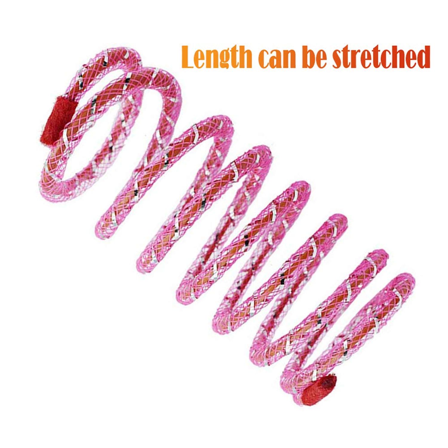 IUHKBH Worbee Cat Springs Toys, Colorful Coil Spring Action Cat Toy Stretchable Pet Play Toy for Cat Kitten (4Pcs, Random Color)