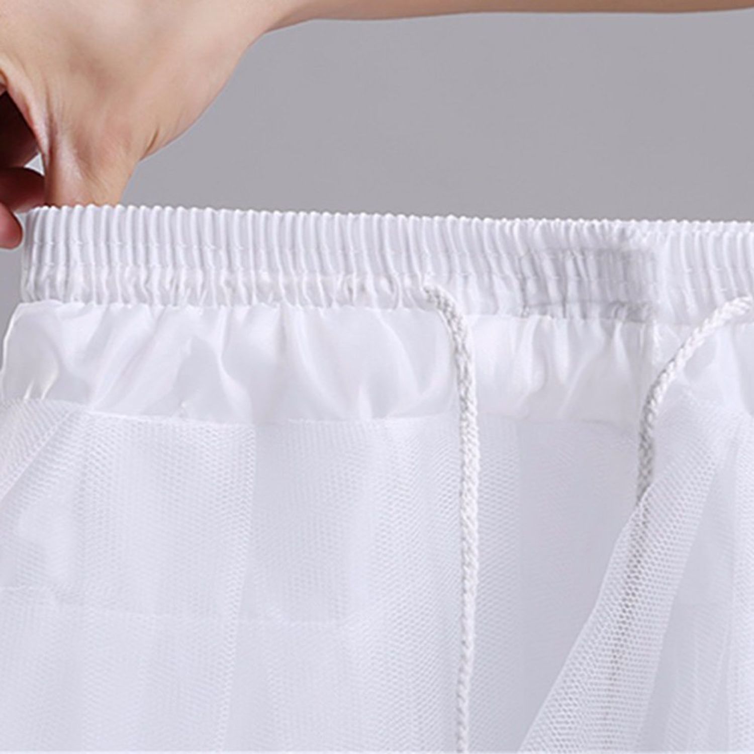 Kumeng Kids White Mini 3 Layers Apparel Half Slips Wedding Flower Girl Petticoat/Underskirt/Crinoline Slips (White), Medium