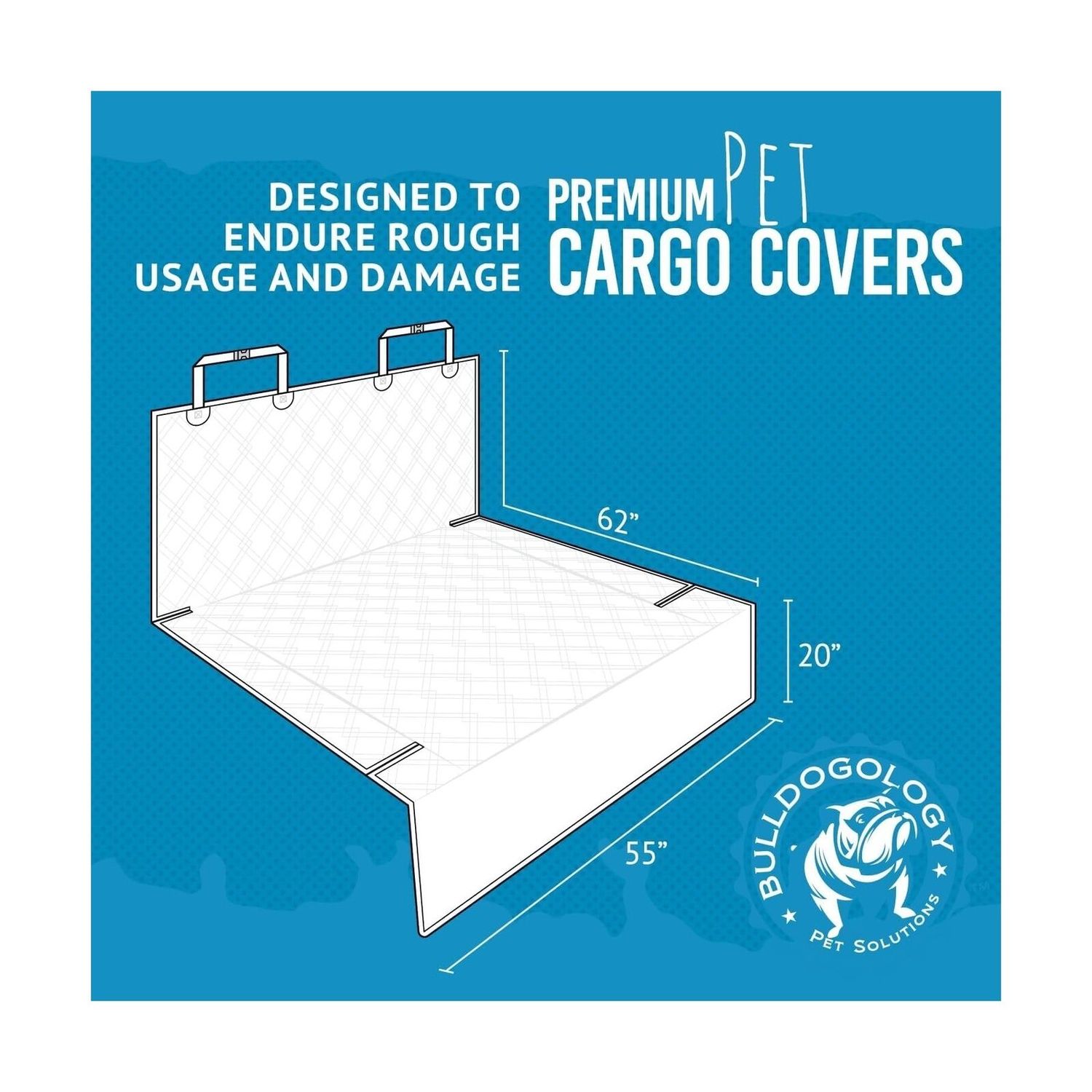 Bulldogology SUV Cargo Liner for Dogs - Heavy Duty Pet Trunk Cargo Cover - Ca...