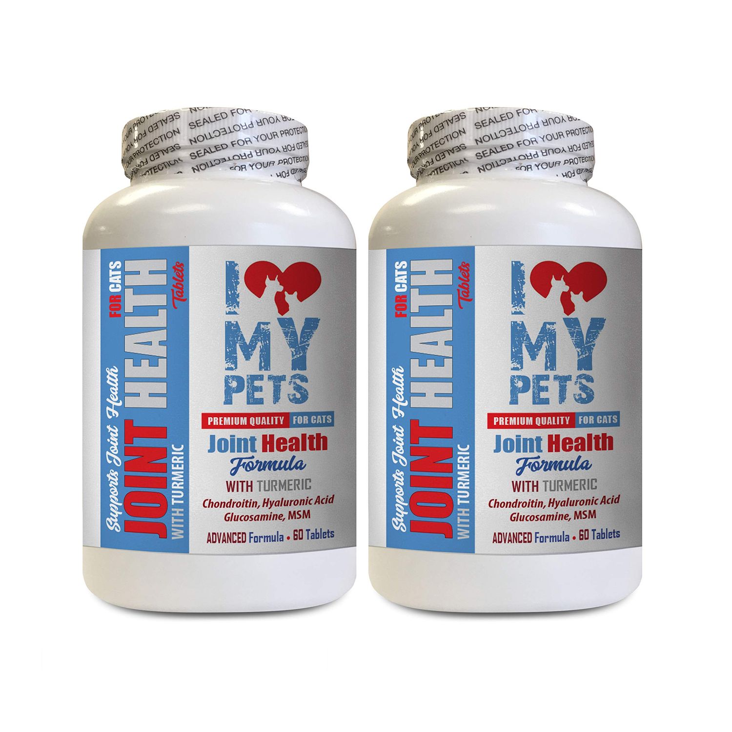 I LOVE MY PETS LLC Turmeric for Cats - Cats Joint Health with Turmeric - Powerful Formula - VETS Choice - glucosamine for Cats Treats - 2 Bottles (120 Treats)