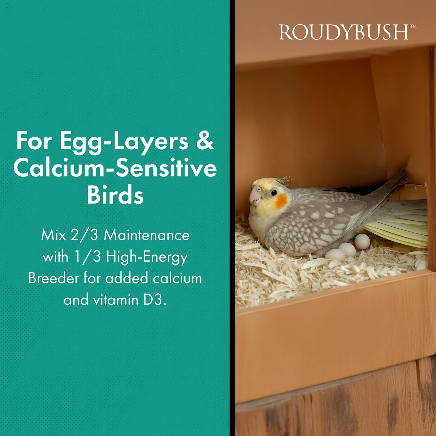 Roudybush High Energy, Nibbles Bird Food, 25-Pound