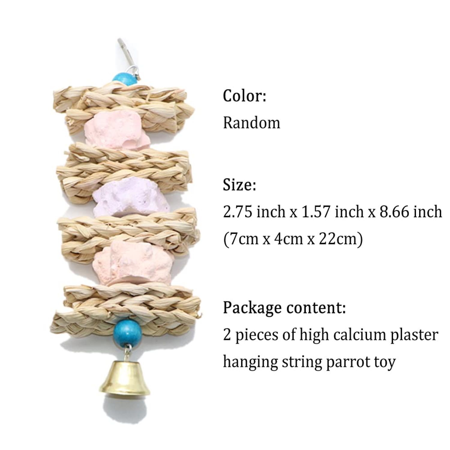 Litewoo Parrot Toy Bird Chew Toy High Calcium Plaster Hanging String Birdcage Accessories Suitable for Parrot Macaw African Grey Parrot Xuanfeng Parrot Bird Toy