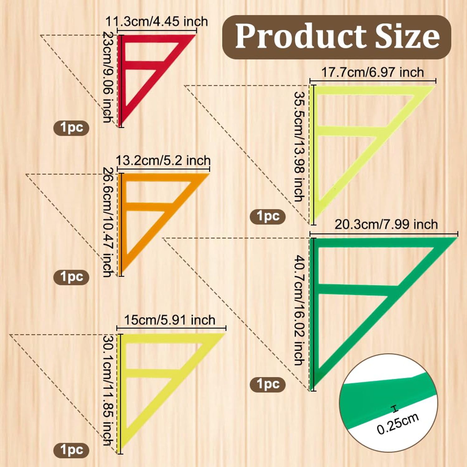OLYCRAFT 5Pcs 5 Sizes Dog Bandana Sewing Template Set Triangle Reversible Template Quilting Stencil Acrylic Quilting Template Stencil Sewing Rulers Set for Dogs Cats Pets Bib Bandana Headscarf Making