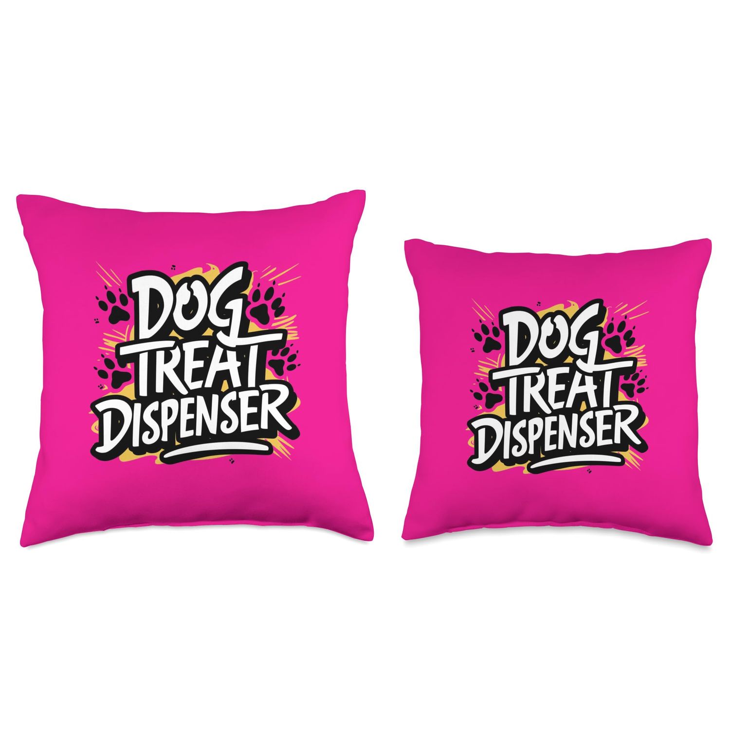 Dog Treat Dispenser Dog Spoiling Humor Canine Enthusiast Throw Pillow