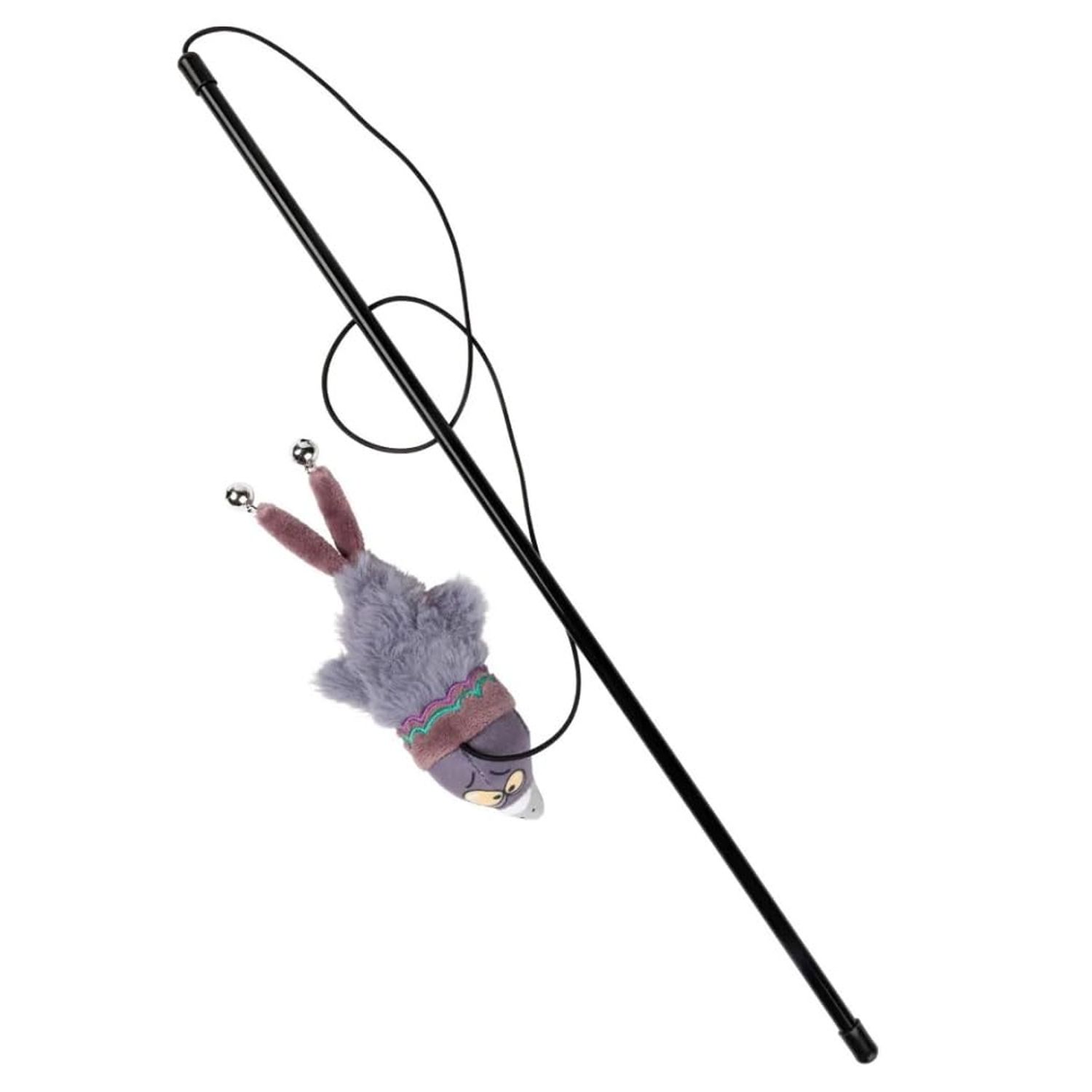 Fuzzyard Peace Out Pigeon Cat Toy Wand Premium Plush Bird with Catnip, Crinkle & Bell