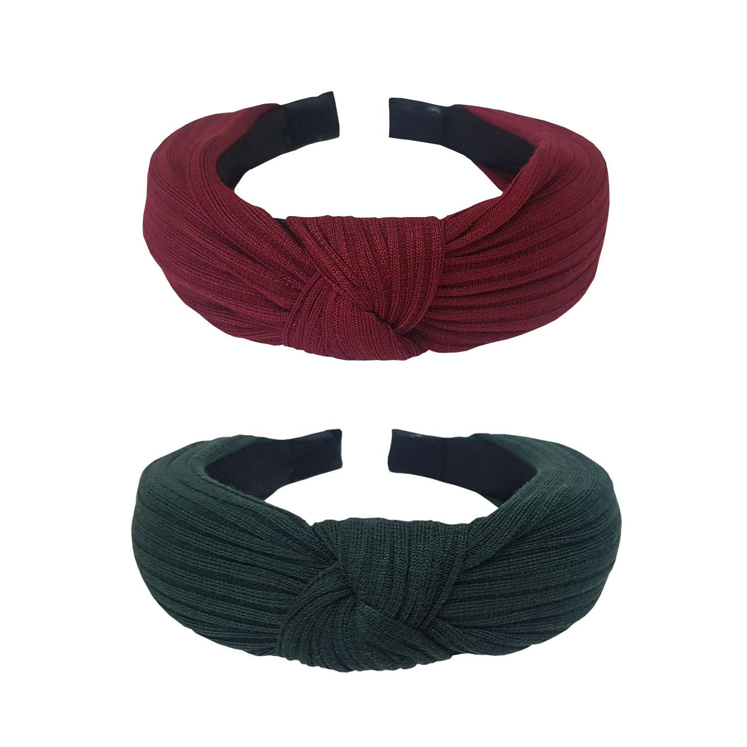 GETACOTA 12 Pack Women's Knot Turban Headbands Boho Head Bands Twisted Criss Cross Head Warps Hair Band Elastic Plain Hair Accessories for Women Girls (mul_319)