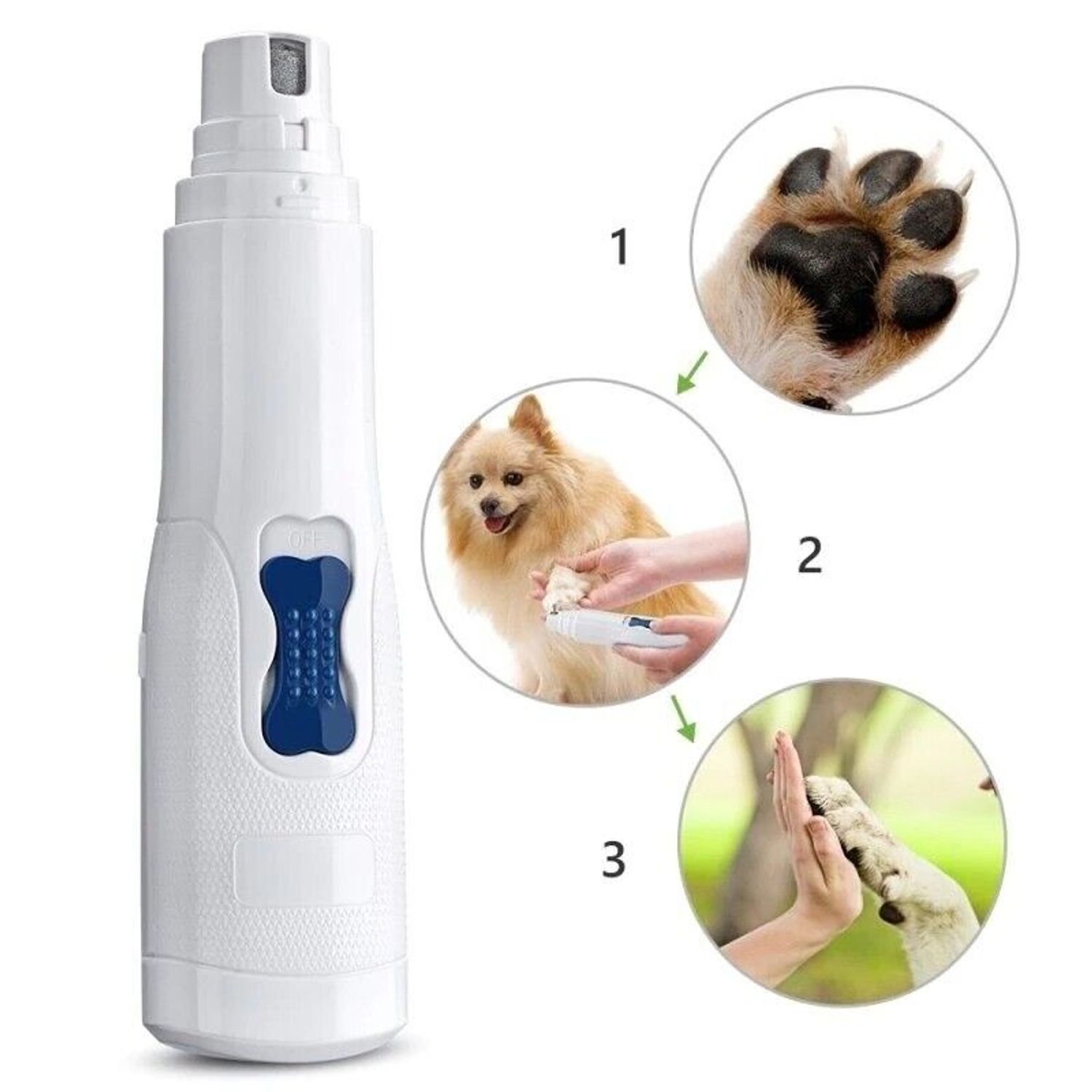 Electric Pet Nail Grinder File Trimmer Dog Cat Pet Claw Grooming Care Clipper Kt