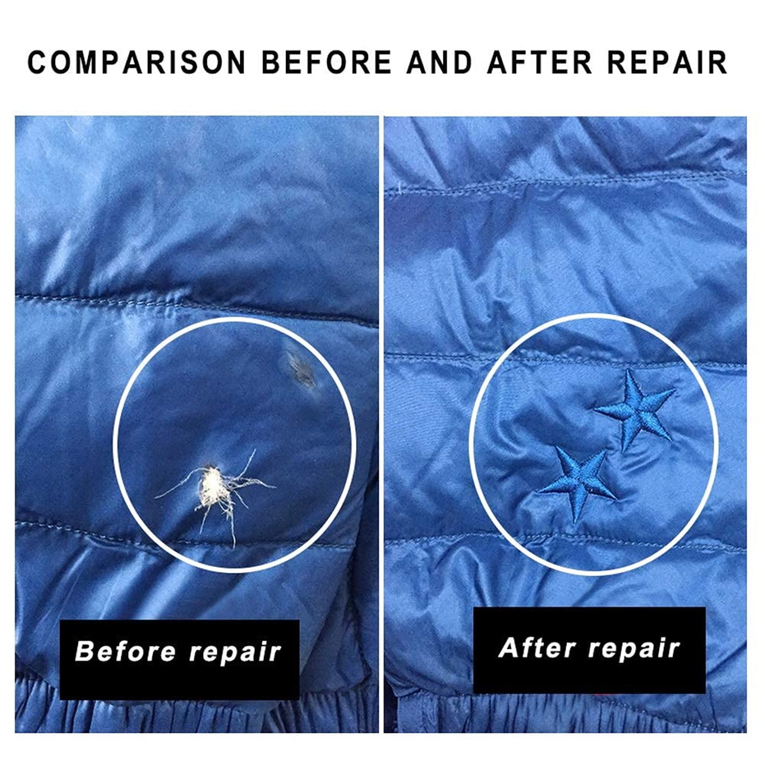 15Pcs Nylon Repair Patches, Self-Adhesive and Waterproof, Lightweight Repair Patches for Clothing Down Jacket Repair Holes Tearing(20x 10cm)