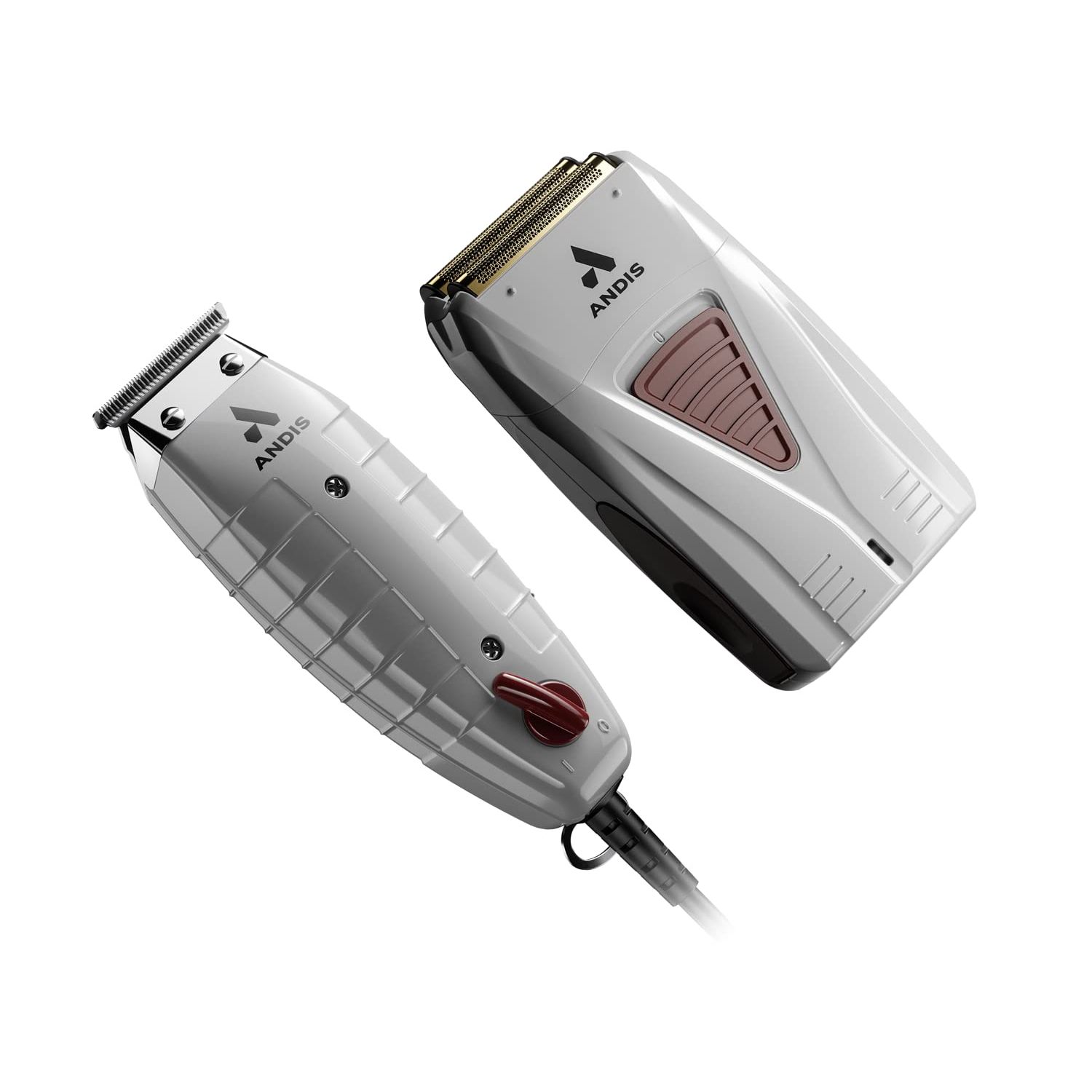 Andis 17270 Finishing Combo T-Outliner Trimmer & Pro Foil Lithium Titanium Foil Shaver - Professional Finishing Hair Clippers and Trimmer Kit for Men