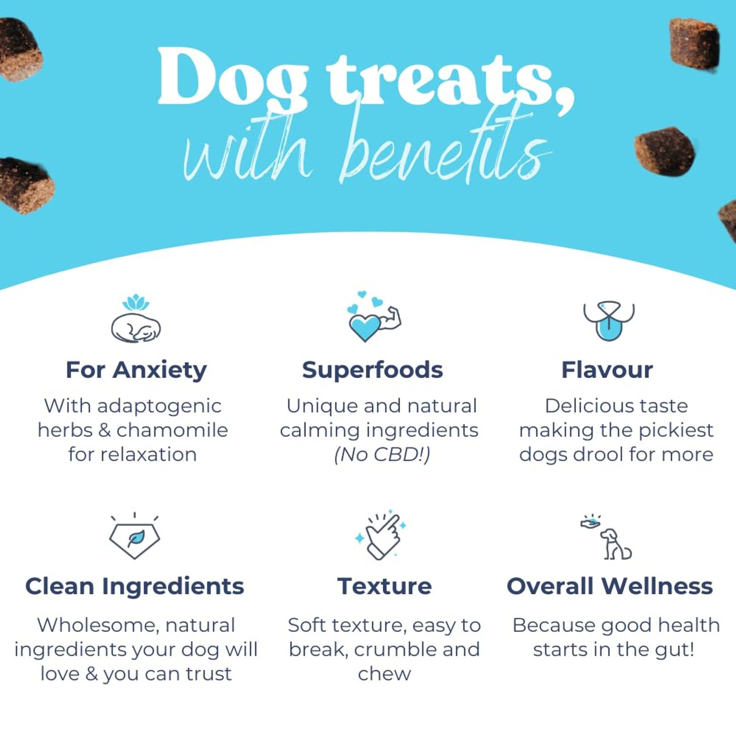 healthybud Calming Aid, Natural Duck Dog Treats & Toppers for Stress Relief - Dog Separation Anxiety, Stress Reduction, Aggression Relief - Support Calm, Immunity Health (14.1 Ounces)