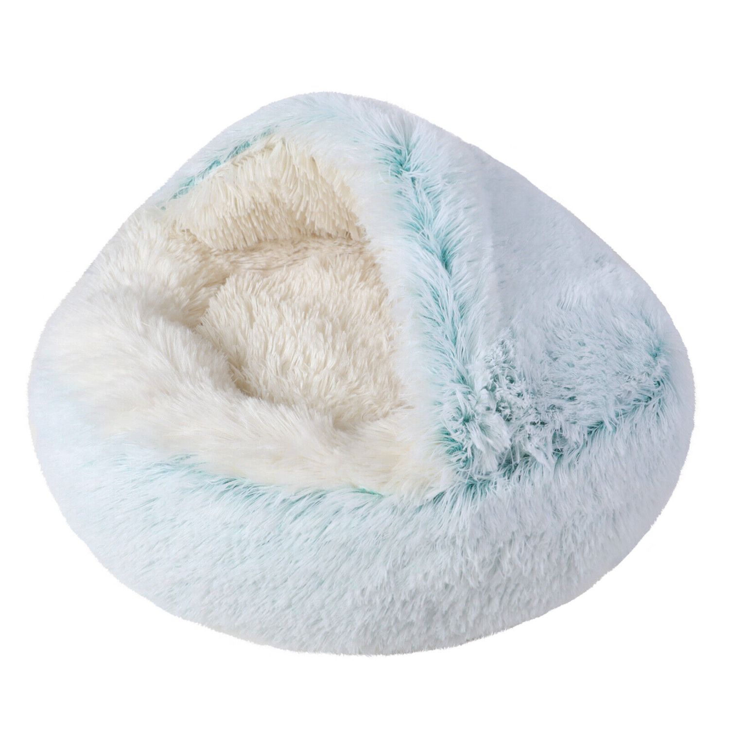 Cat Bed Cave Round Plush Fluffy Pet House Donut Self Warming Pet Dog Bed Kennel