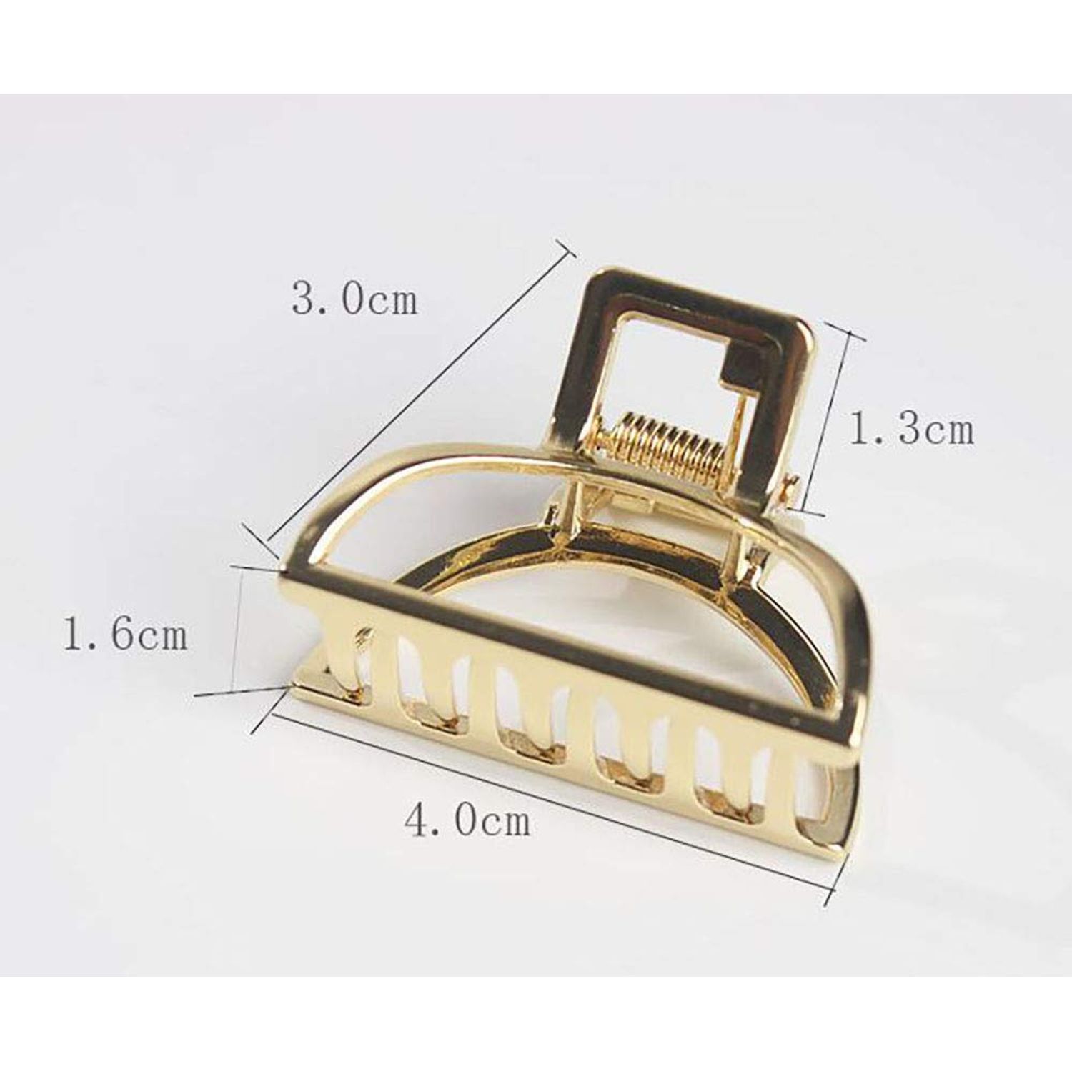Set of 4 Women Vintage Metal Small Hair Claw Hair Jaw Clips Ponytail Clip Hair Clamp Accessories (Semicircle)