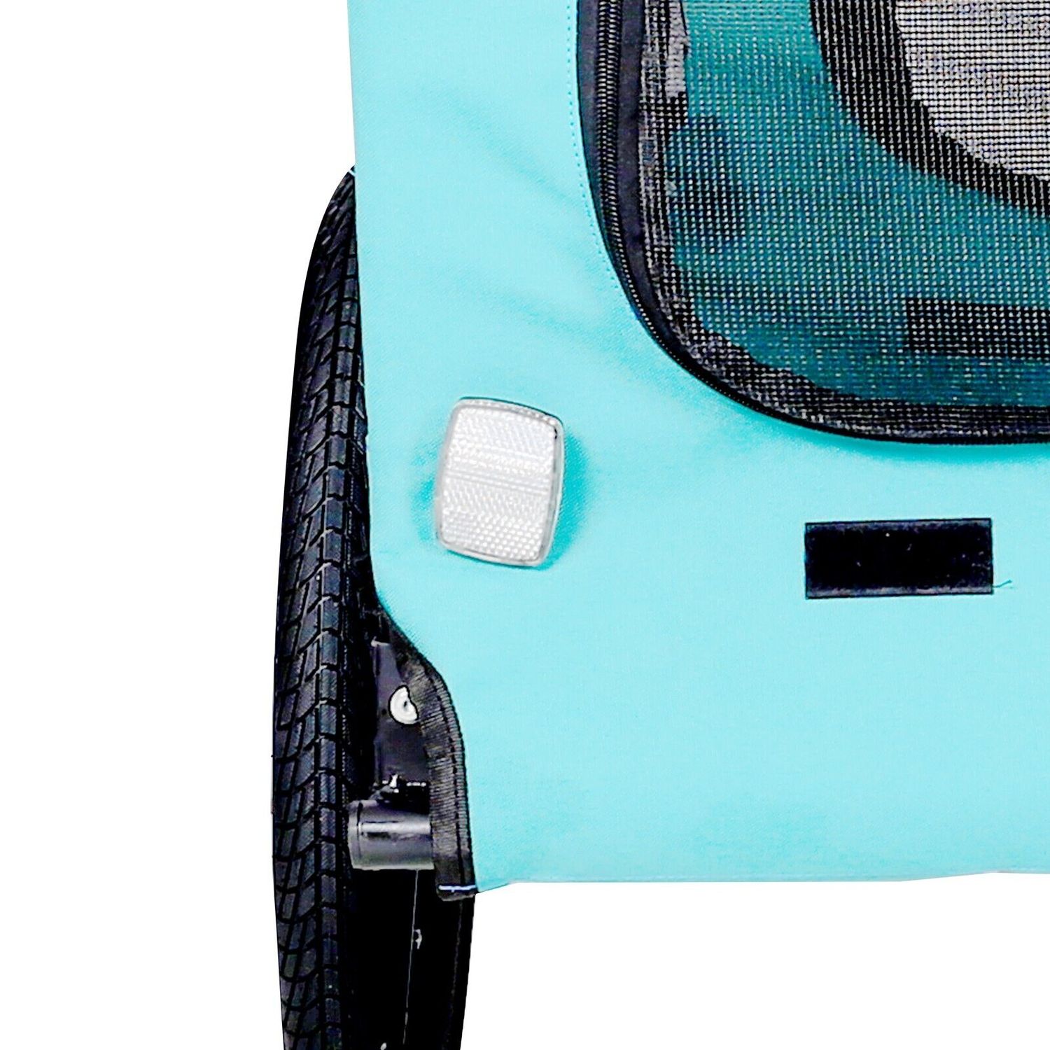 Light Blue Foldable Pet Jogging Stroller Dog Carriers Bicycle Trailer