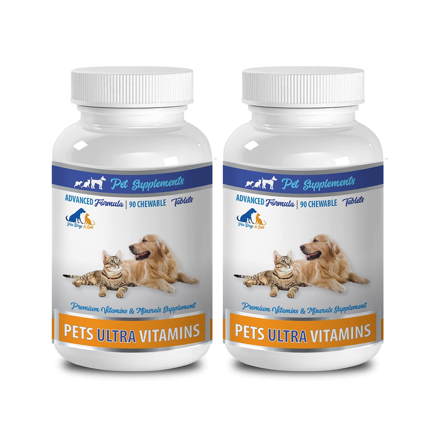 Dog antioxidants - PET Ultra Vitamins - Premium Minerals - for Cats and Dogs - Vitamin e for Dogs Oral - 2 Bottle (180 Chewable)