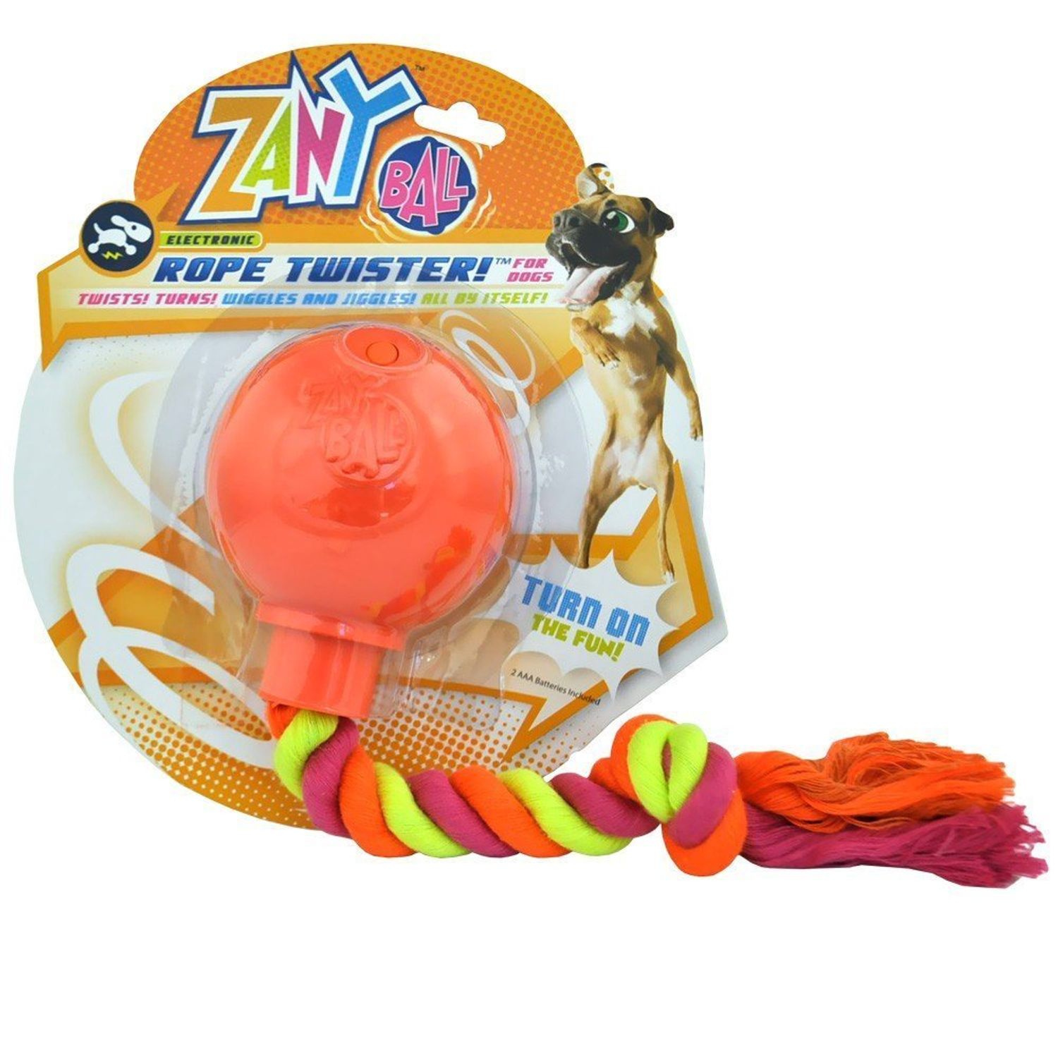 R2P Group Zany Bunch Rope Twister Electronic Dog Toy - Assorted Colors