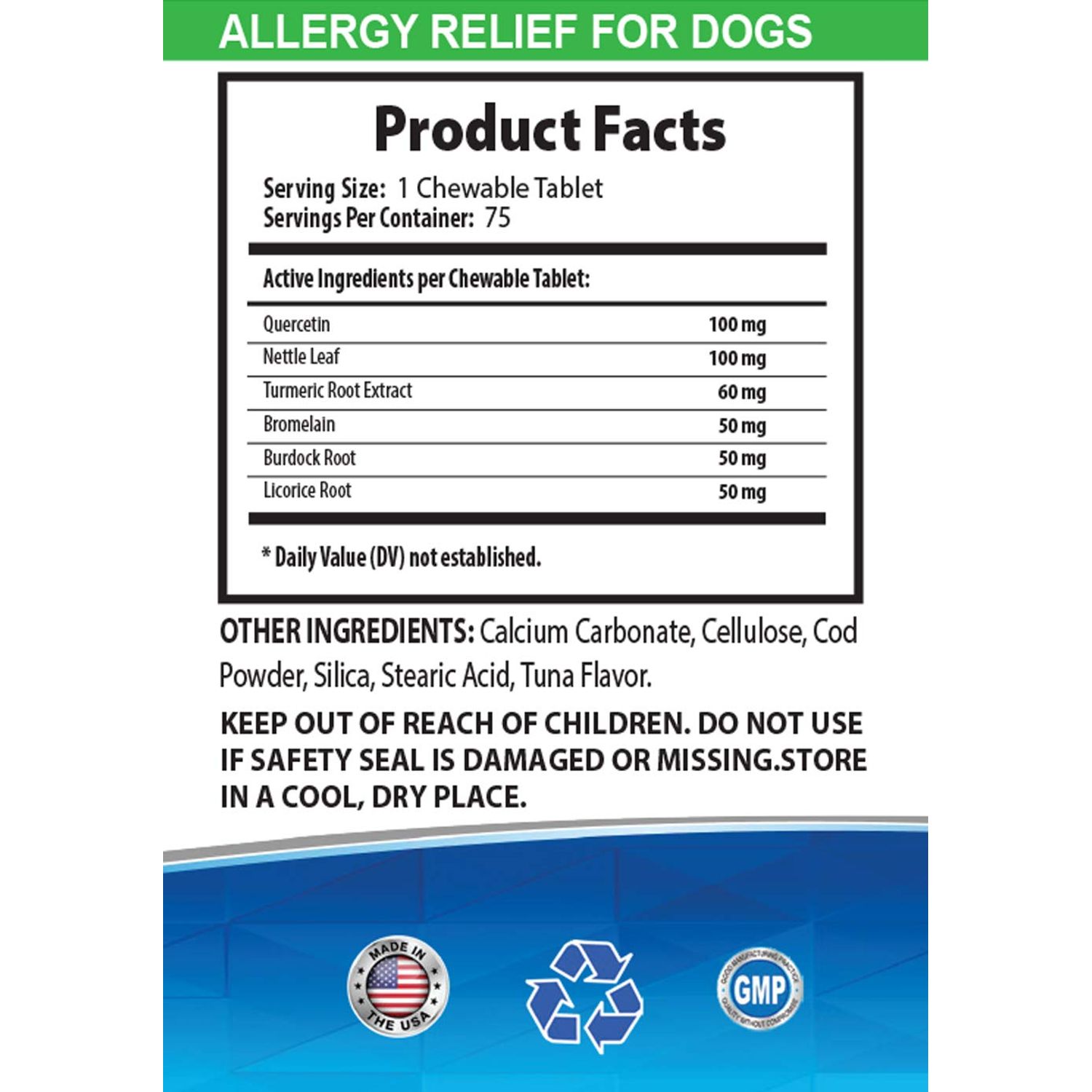 HAPPY PET VITAMINS LLC Dog Allergy Bites - Dog Allergy Relief - Immune Booster - Itch Relief - Skin Soother - Treats - Turmeric Root Powder for Dogs - 2 Bottles (150 Chewable Tabs)