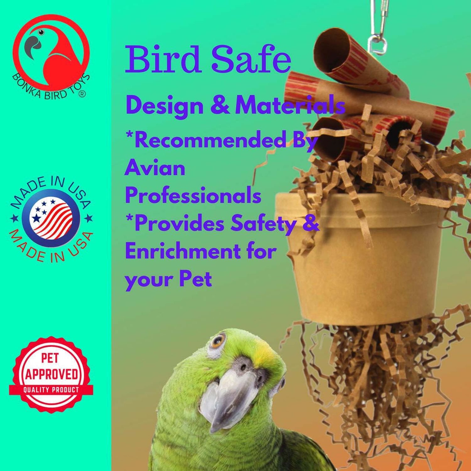 3868 Money Pot Small Medium Bird Toy Cage Cockatiel Parakeet Pet