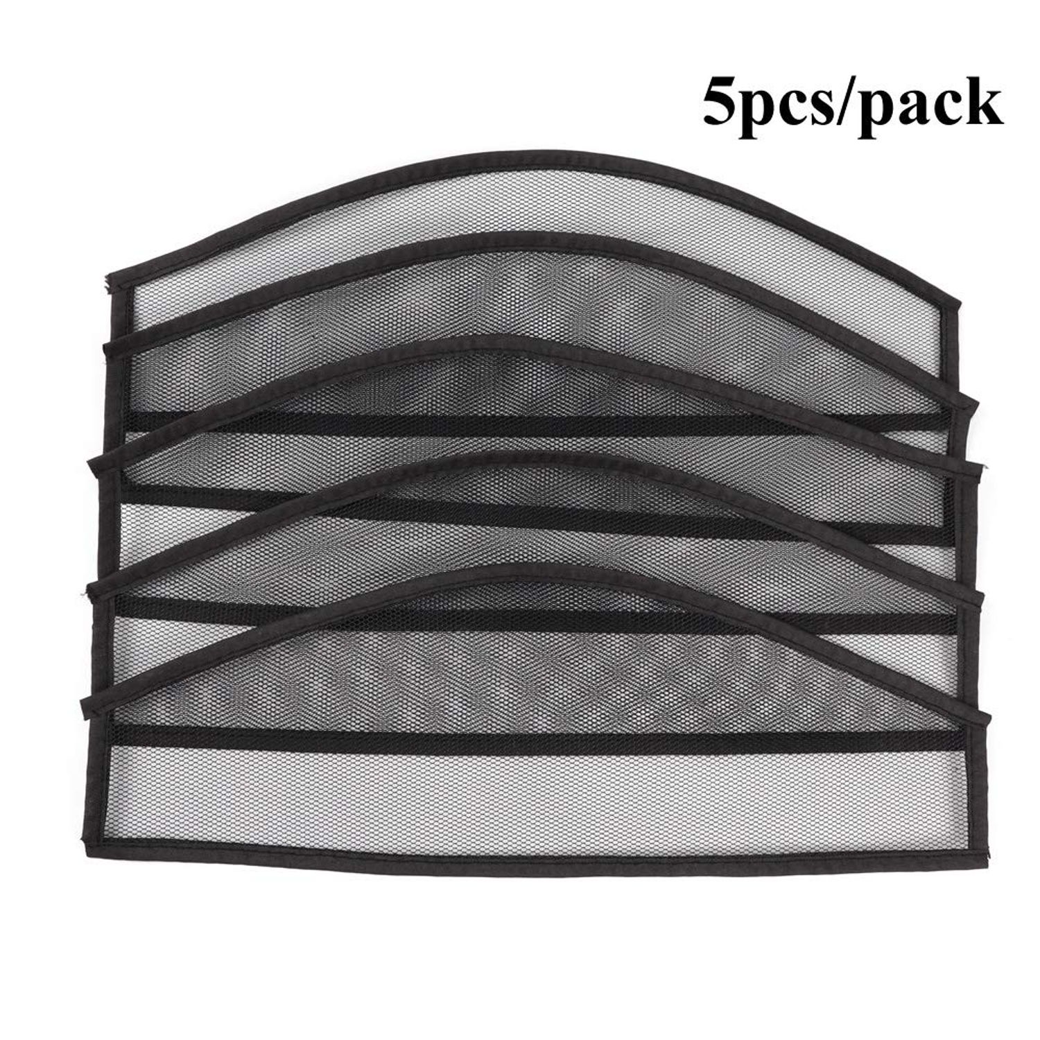 Ecojunmi Hairnet for Clip in Hair Extensions Black 140D Hexagonal Net for Make Ponytail Clip in Hair Extension Material Nets Invisible Hair Net for Clip Ins
