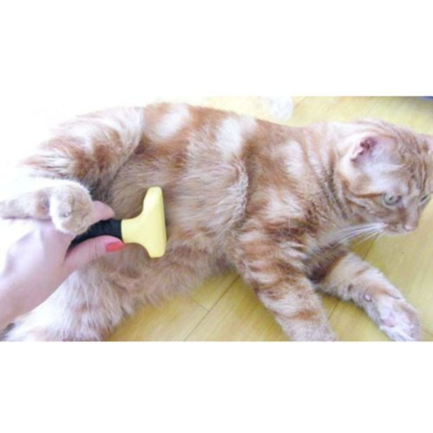 NP-Galaxy Deshedding Tool & Pet Grooming Tool - Stainless Steel Hair Removal Comb for Dogs and Cats, with Black Plastic Handle Grip