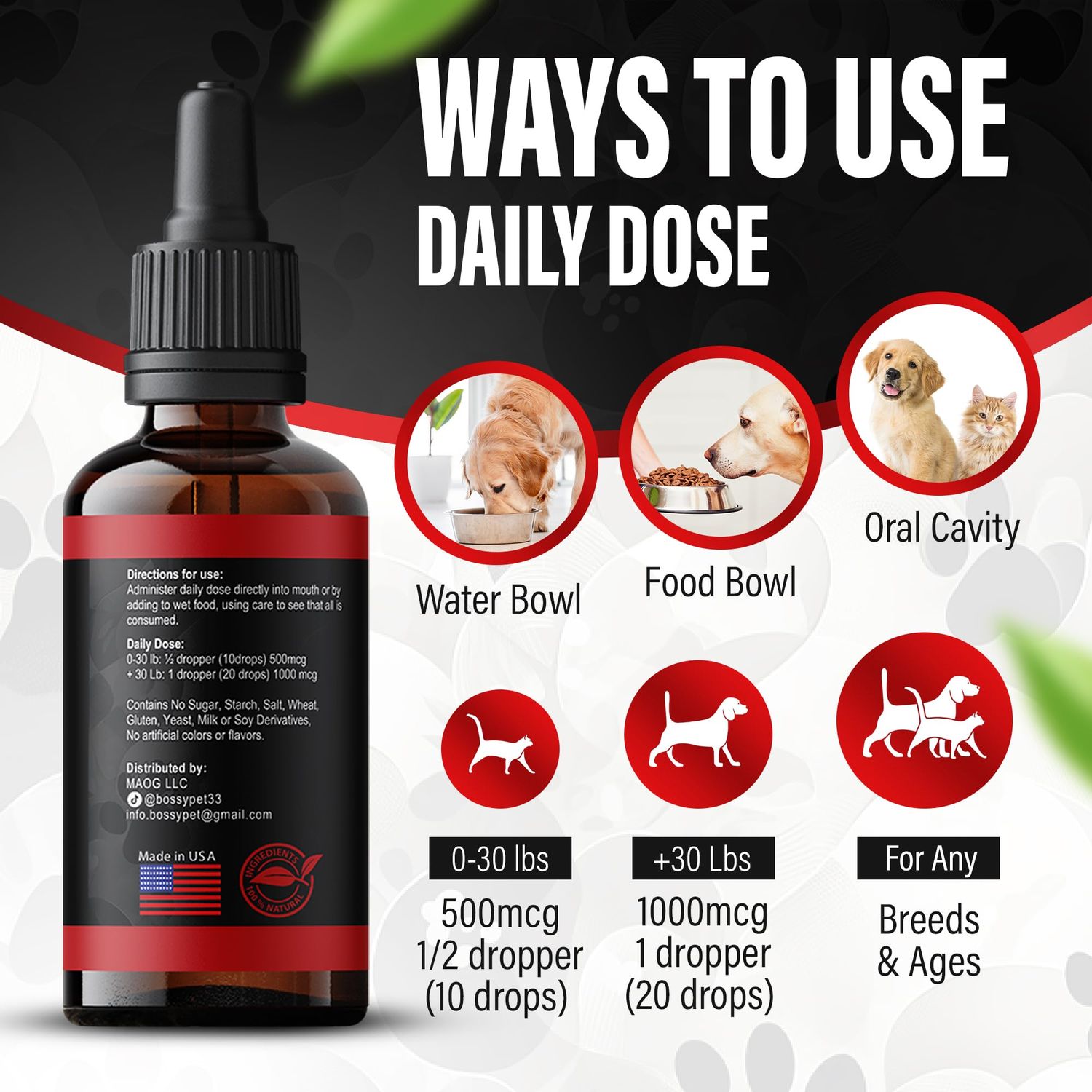B12 Liquid for Dogs & Cats - Vitamin B12 for Dogs & Cats - Liquid Vitamin B12 for Pets - Methylcobalamin Liquid for Dogs & Cats - Vitamin Supplement for Pets - Vet Formulated