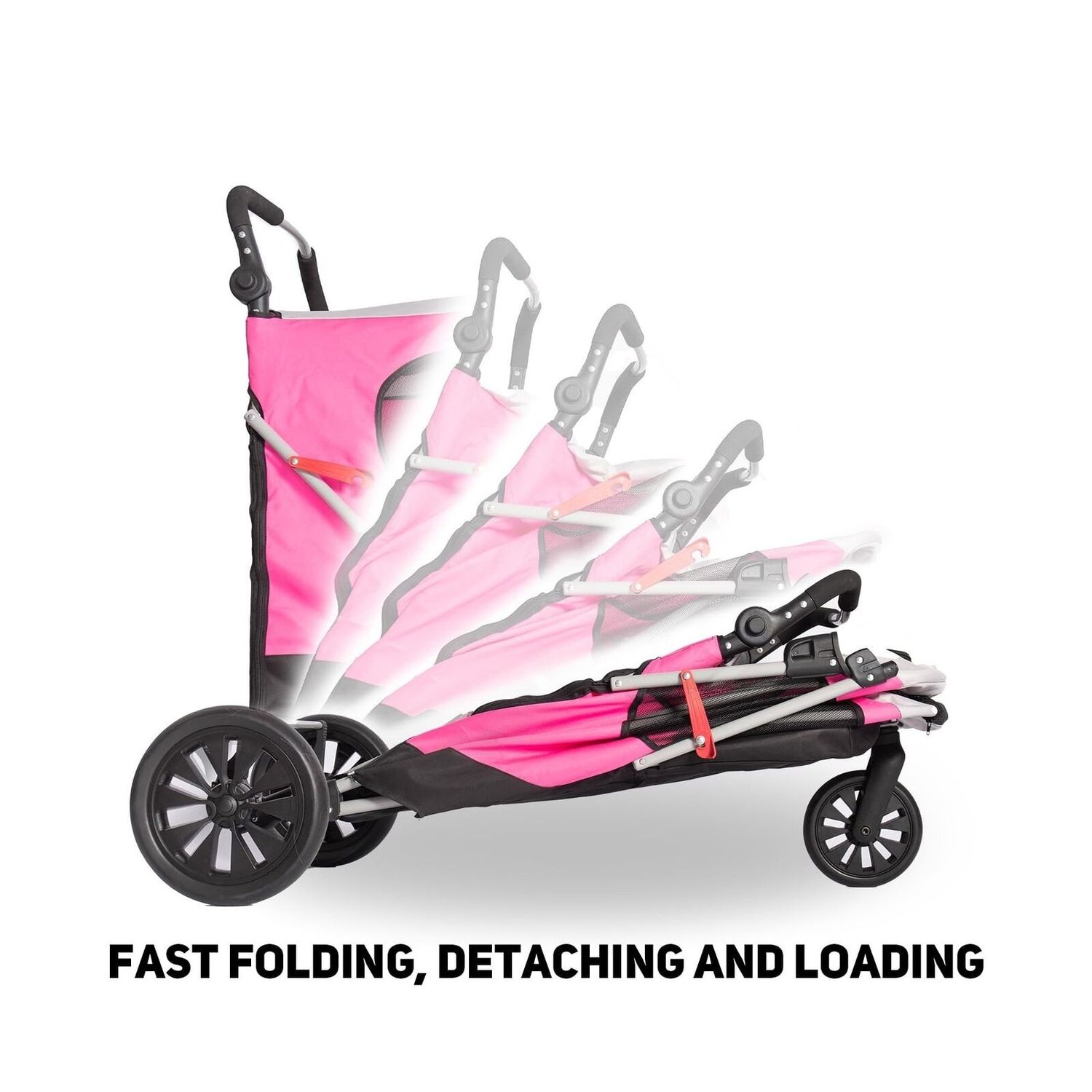 Dog Stroller for Large Dogs, 3 Wheel Foldable Pet Stroller for Medium Large D...