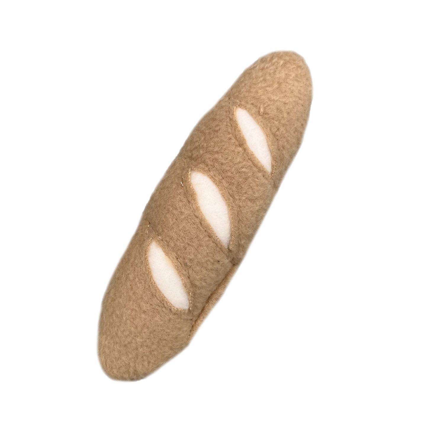 CROCHET KITTY French Baguette Cat Toy with Catnip for Indoor Cats – Interactive Chew & Kick Toy for Kittens – Made in USA – 6” x 2” Wide Plush Catnip Toy