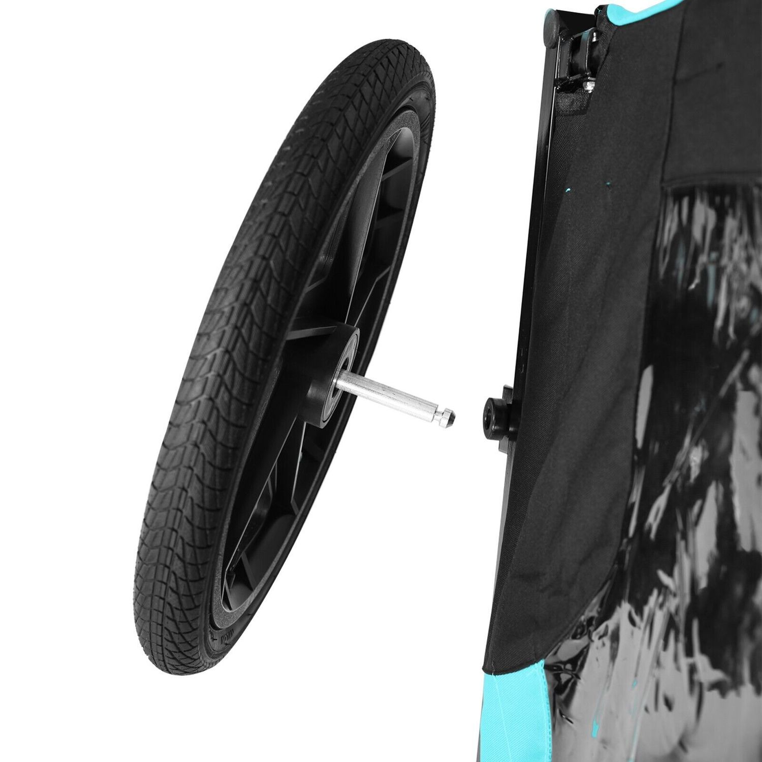 Light Blue Foldable Pet Jogging Stroller Dog Carriers Bicycle Trailer