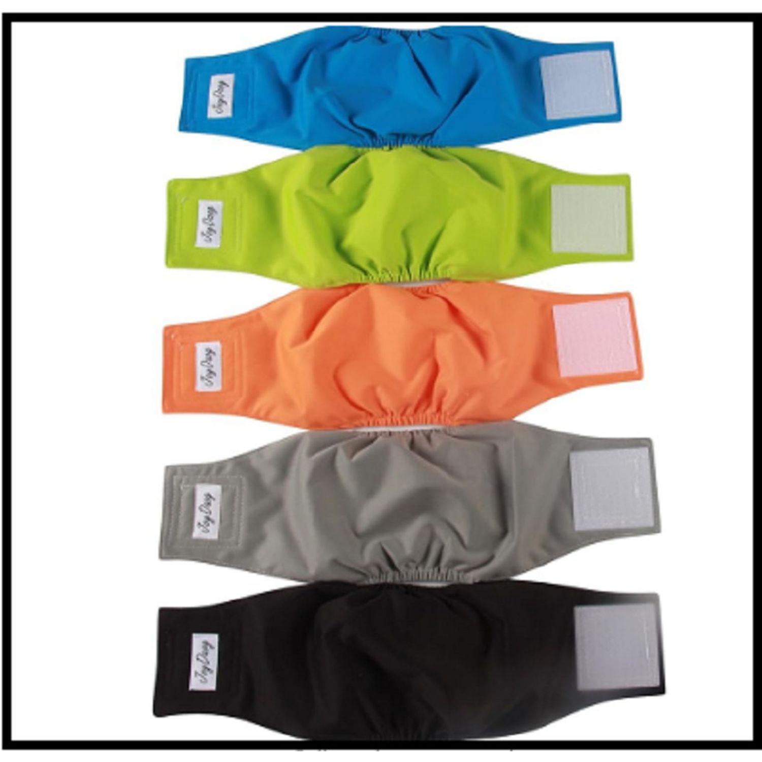 JoyDaog Reusable Belly Bands,5 Pack Premium Washable Dog Diapers Male , SMALL