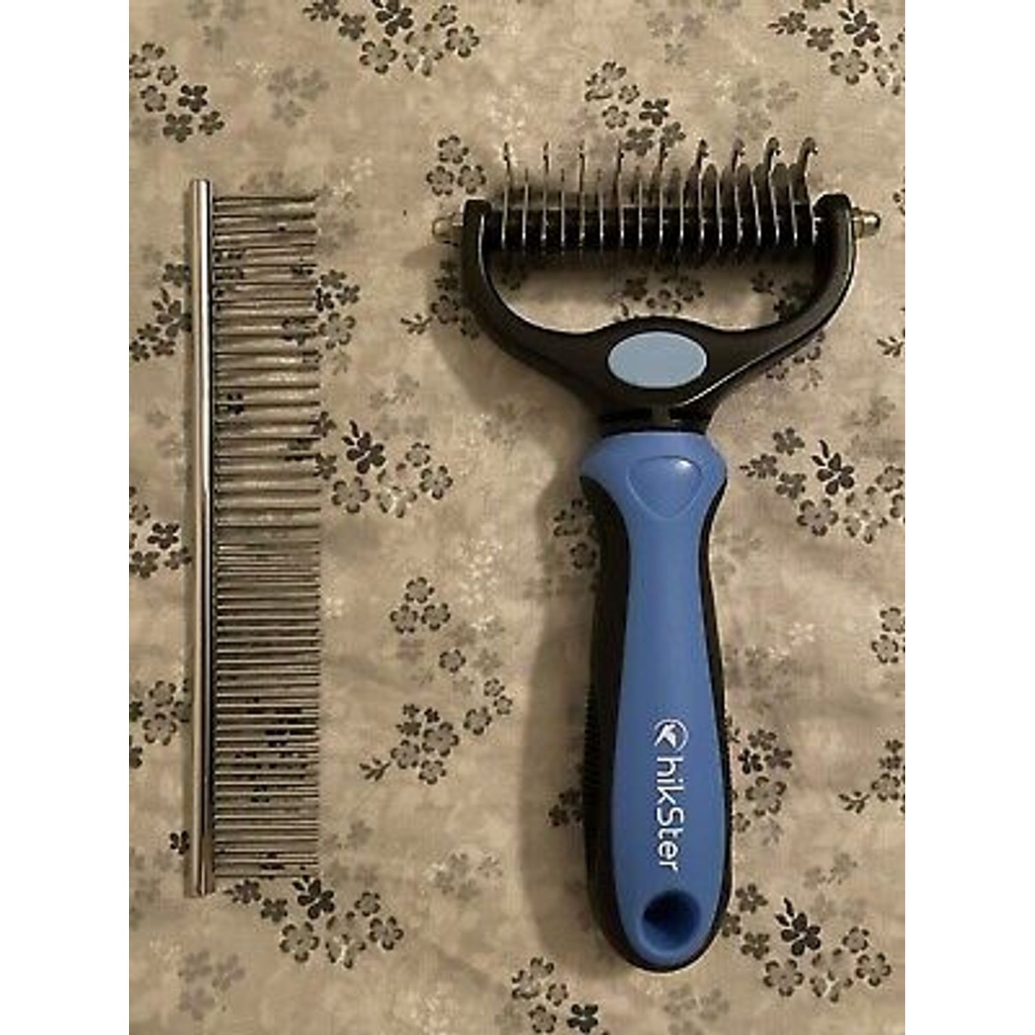 Undercoat Rake for Dogs Double Coat with Pet Comb, Pet Grooming Brush