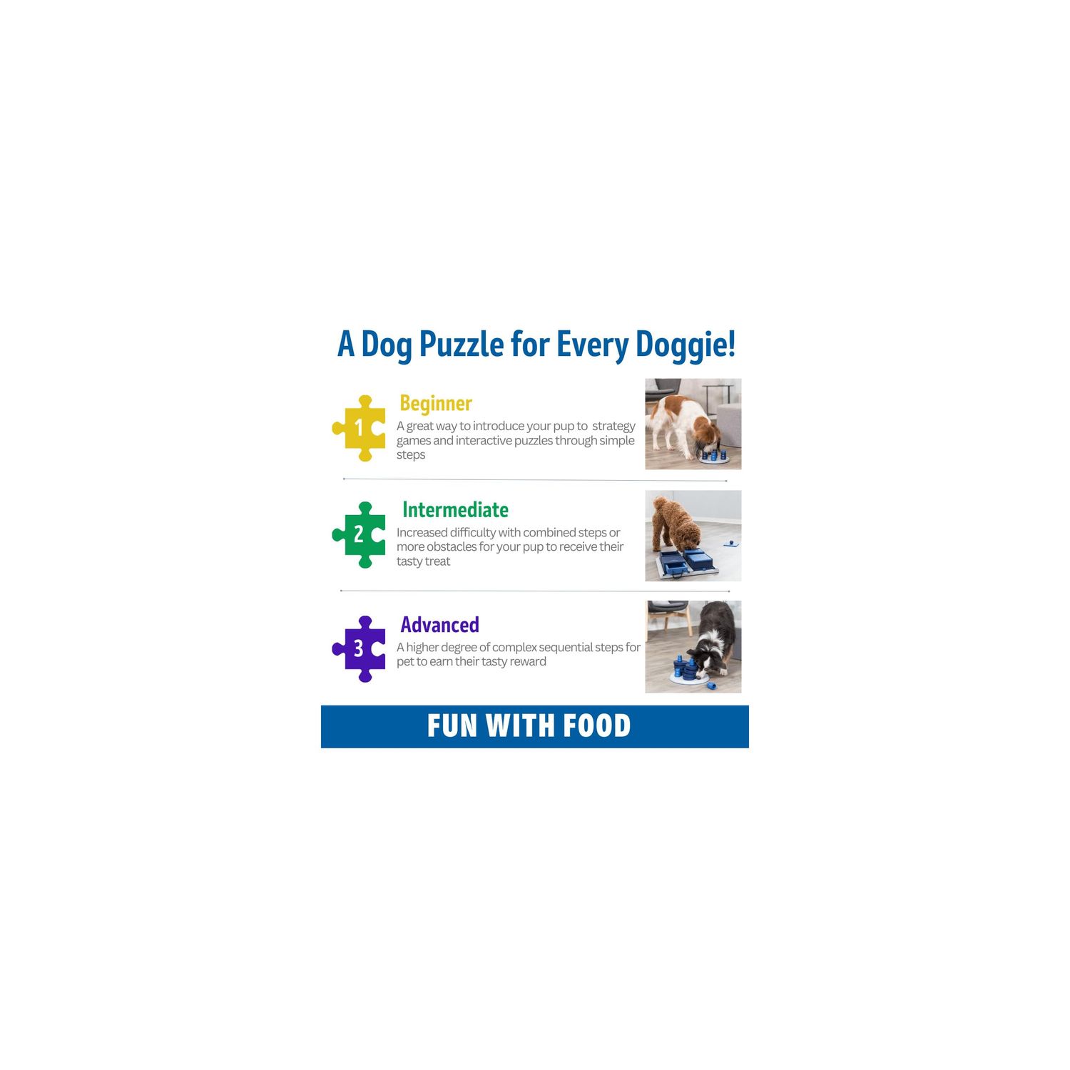 TRIXIE Mini Mover Dog Puzzle Toy, Advanced (Level 3) Strategy Game, Dog Activity Treat Toy for Dogs