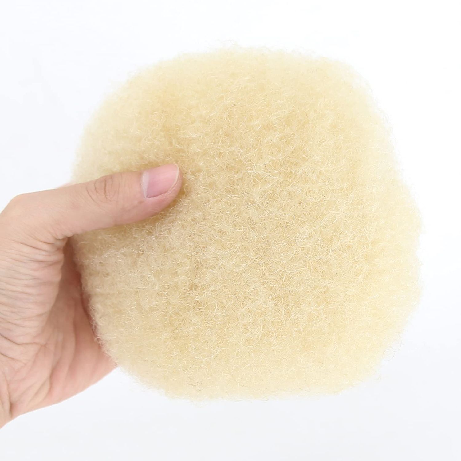 ZigZag Hair Afro Kinky Bulk Human Hair Blonde #613 Color 30Gram Tight Kinky Bulk Afro Hair Ideal for Making or Repairing Permanent Dreadlocks,Twists and Braids (8inch, 613 Color)