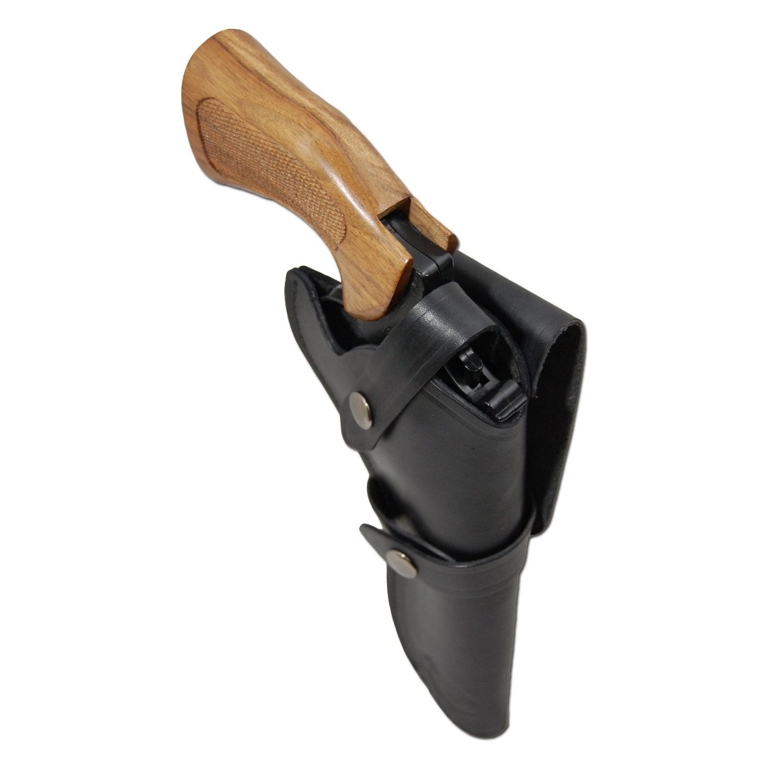 New Barsony Black Leather Western Style Gun Holster for Ruger GP100 Right