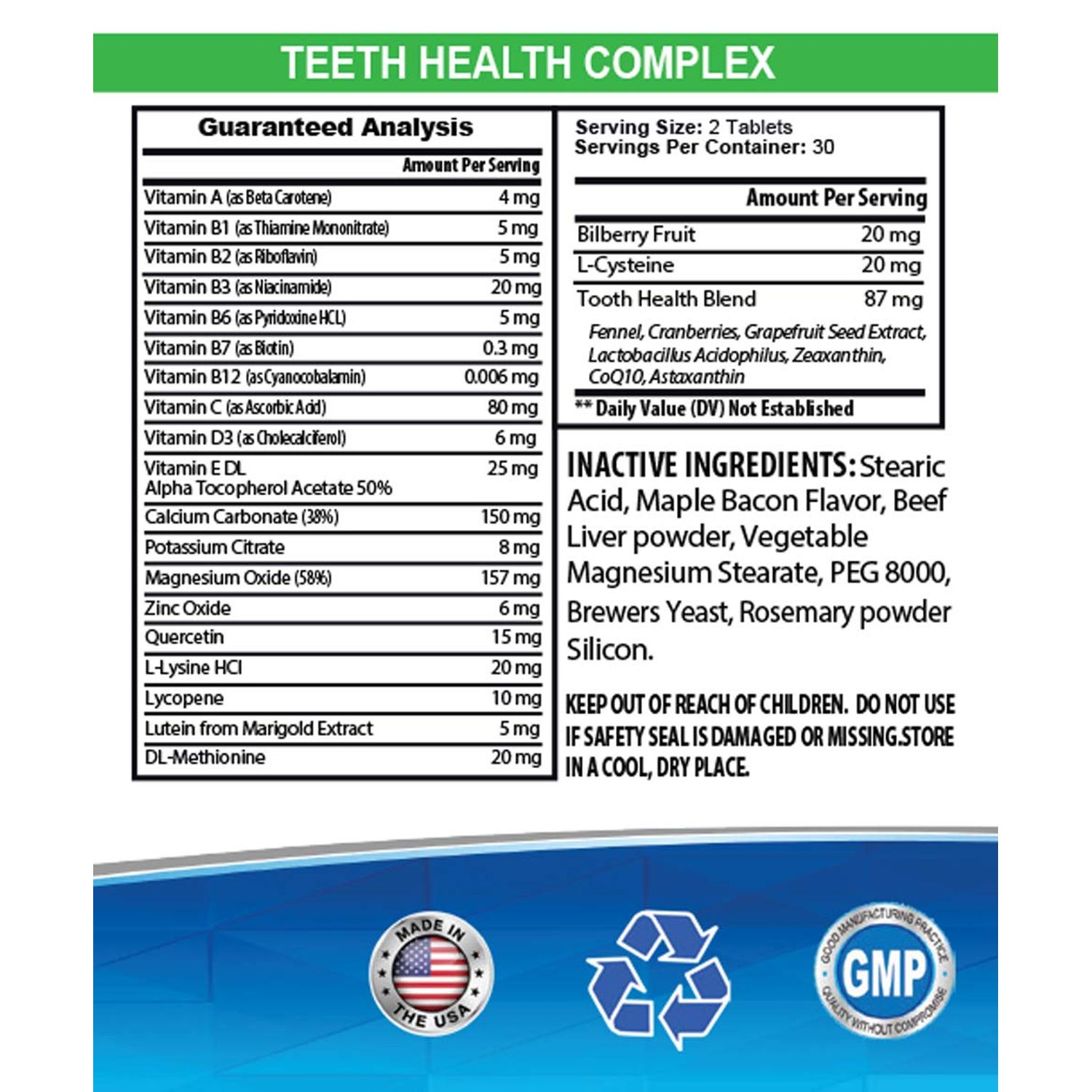 Dog Teeth Vitamins - Dog Teeth Health Complex - Bad Breath and RED Gums Solution - Immune Support - Oral Hygiene Boost - Cranberry Bites for Dogs - 3 Bottles (180 Treats)