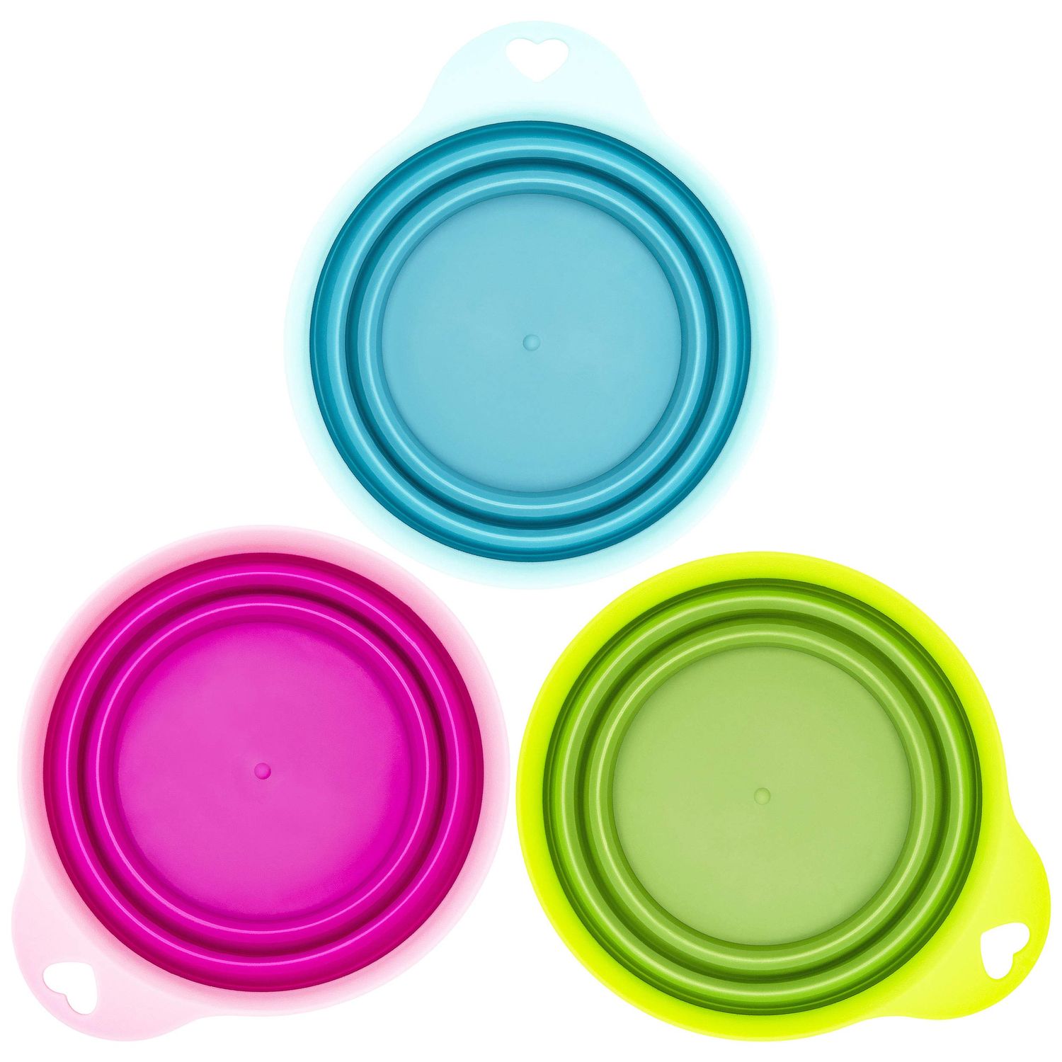 Southern Homewares Collapsible Silicone Pet Bowl Travel Set 3 Piece for Home Pets Water Feed Dorms Camping, SH-10152