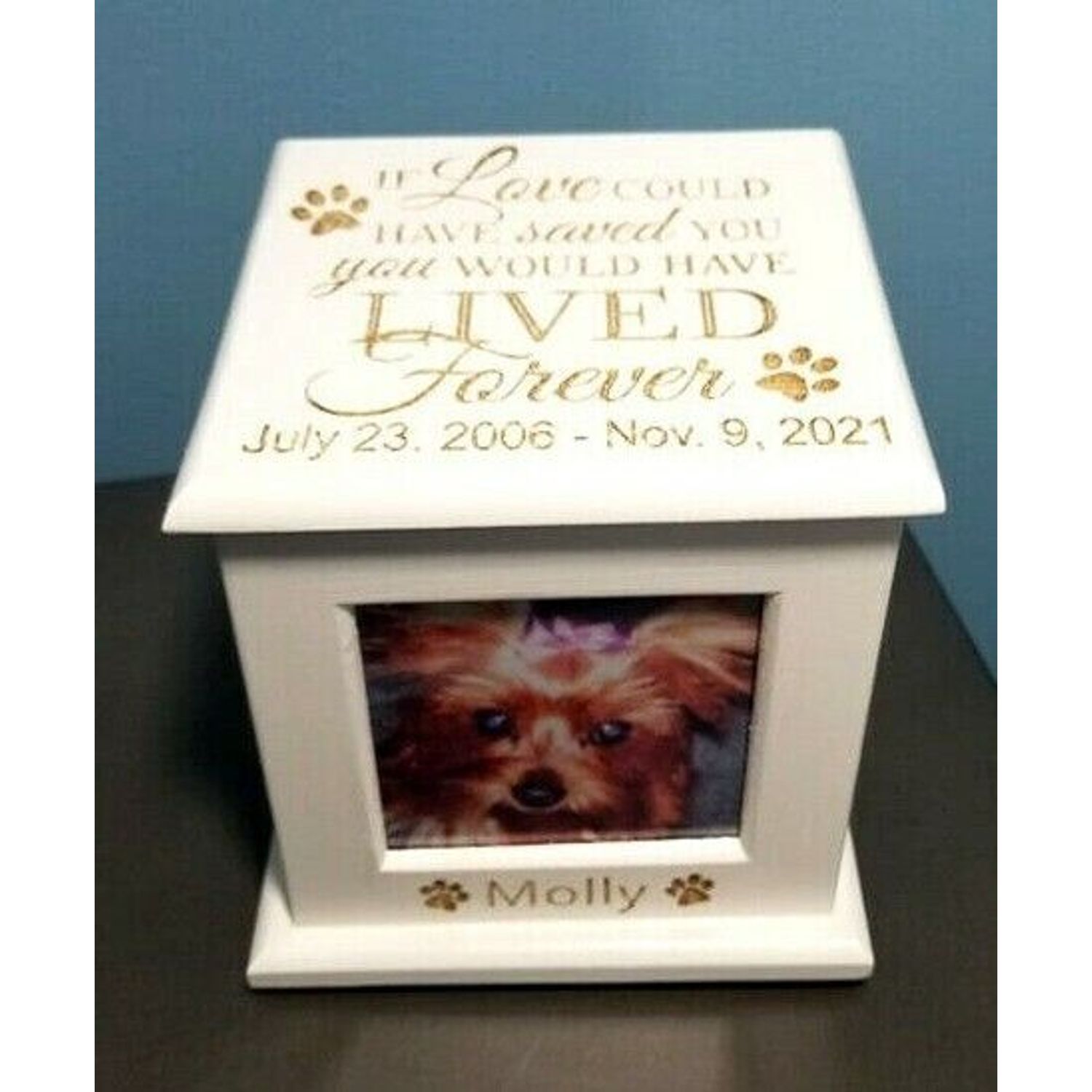 Pet Memorial Urn Personalized for your Cat or Dog ❤️ Custom Laser Engraved ❤️