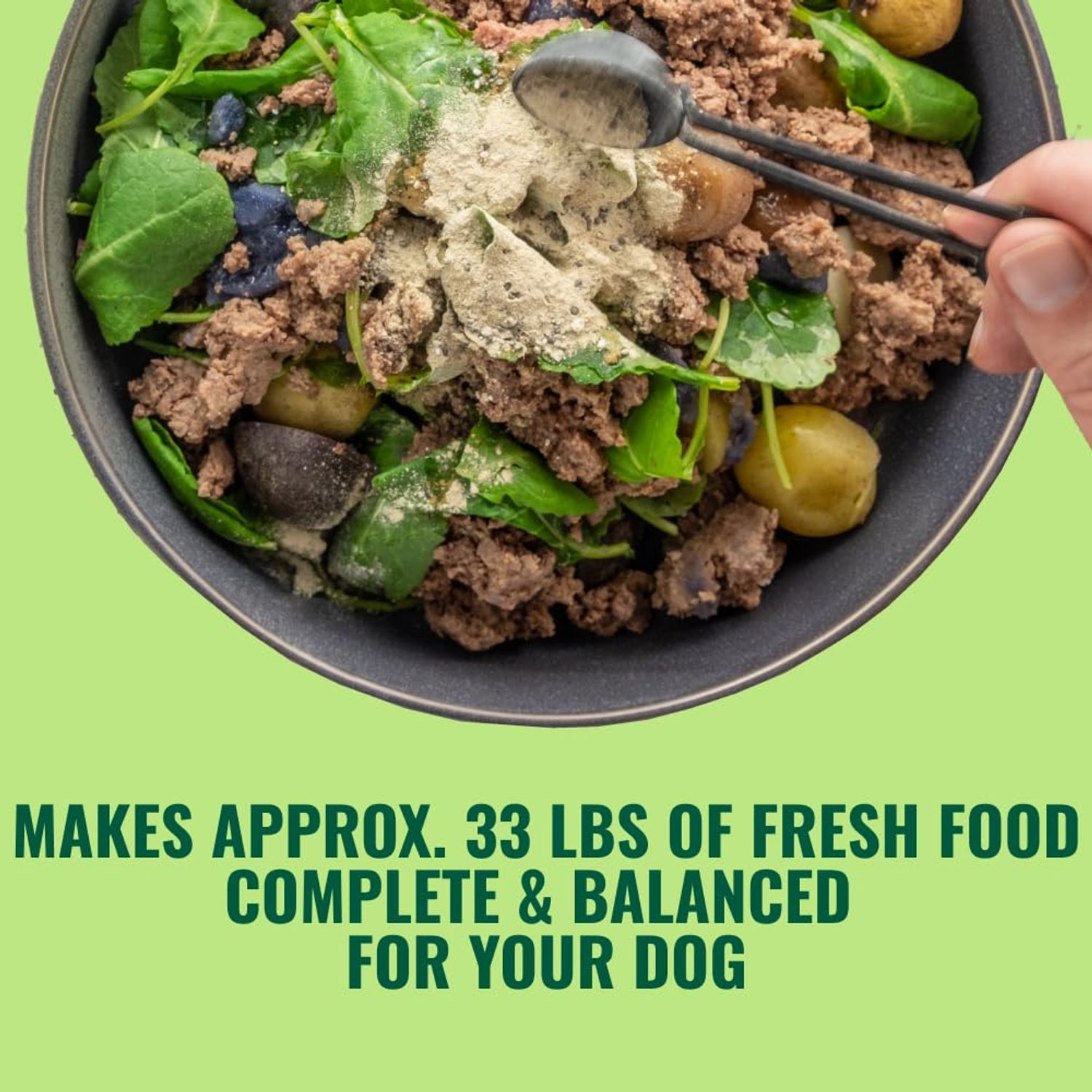 Azestfor Homemade Dog Food Vitamins Pre-Mix Powder – 24 Essential Nutrients – Supplement for Raw, Barf & Grain Free – for All Breeds & Ages – 16oz Veggie Flavored