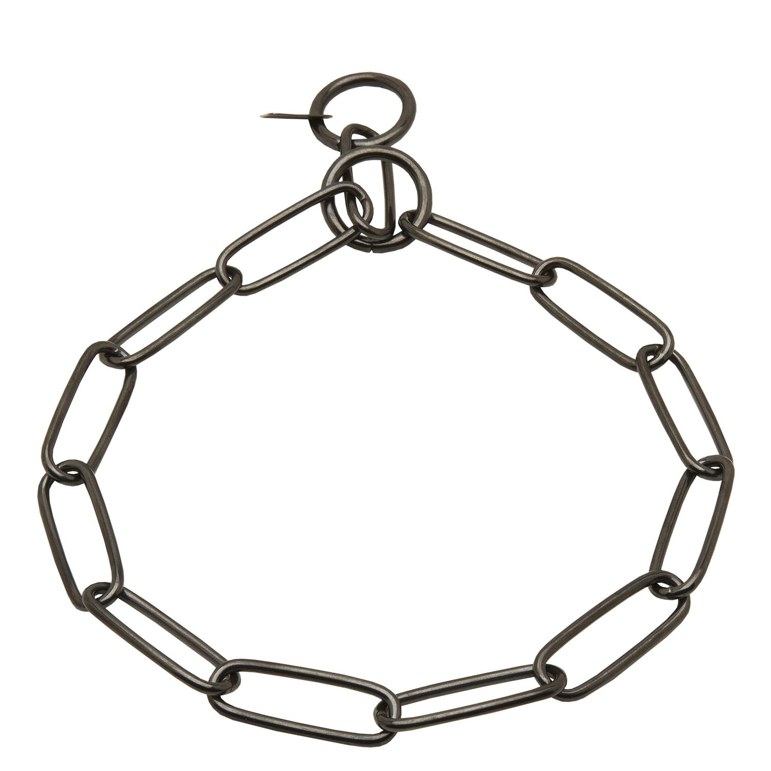 Herm Sprenger Black Stainless Steel Chain Collar for Bernese Mountain with Long Links - 3 mm x 20 Inches