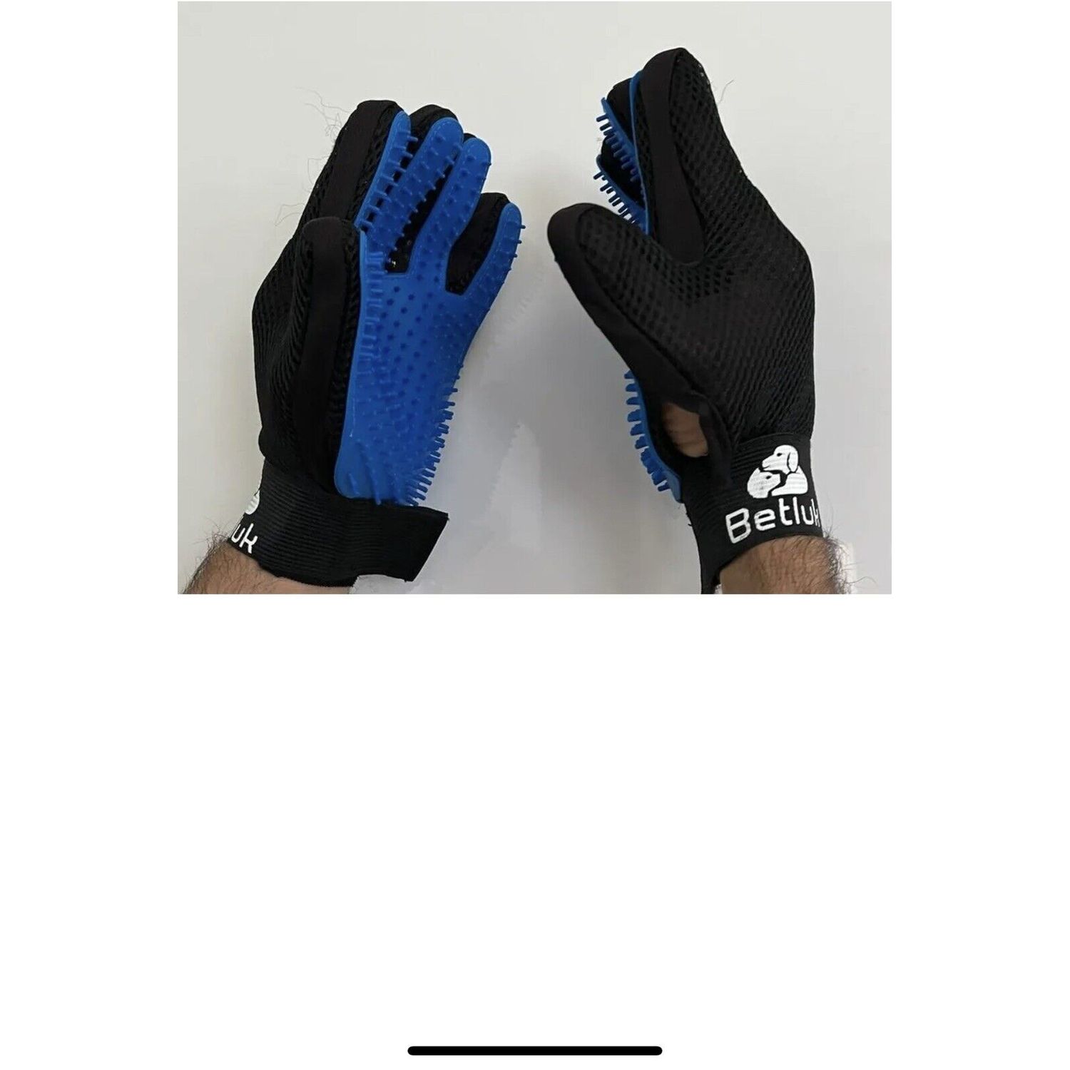 Grooming Dog Brush Gloves Pet Cat Pair Hair Fur Remover Mitt Massage Deshedding