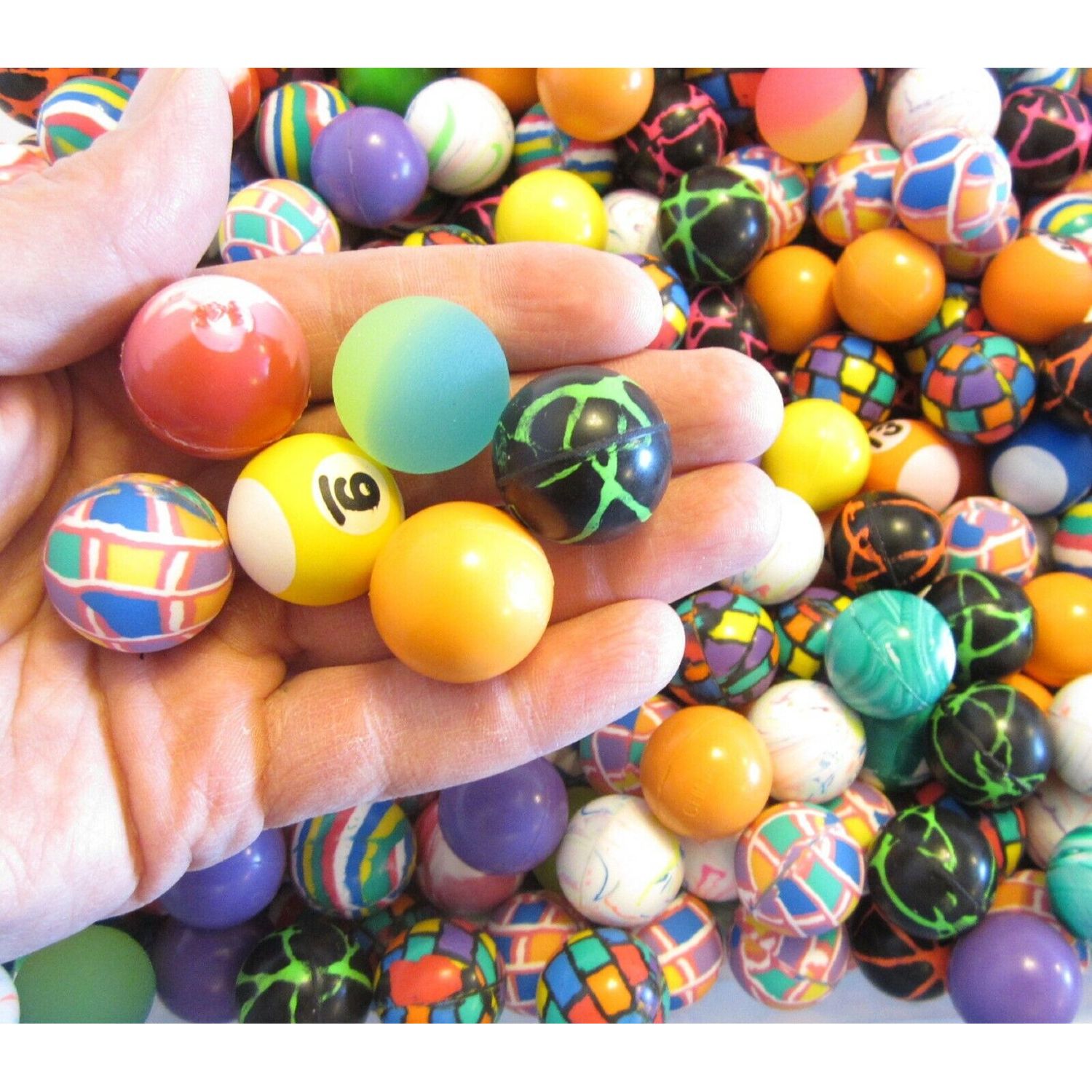 12 NEW SUPER HIGH BOUNCE BALLS 27MM 1" HI BOUNCY SUPERBALL PARTY FAVORS CAT TOY