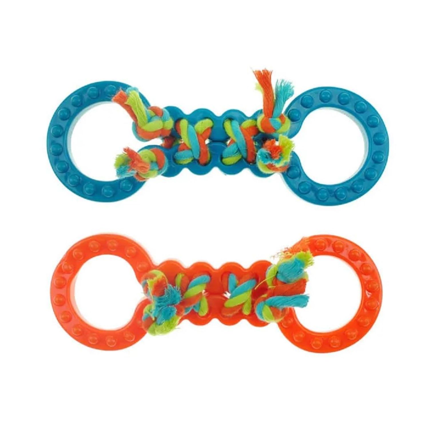 MPP Figure 8 Dog Toys Fun and Colorful Choices Tug Toss Fetch Play Ropes and Loops (Knot Tugger)