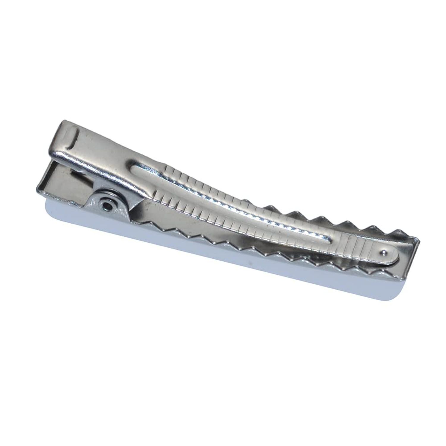 20pcs Hair Clips 304 Stainless Steel Styling Hair Clips, Alligator Curl Clips, Single Prong Hair Clip for Women Girls Thick Hair Sectioning, Salon, Bows DIY (Square 4.6cm 20pcs Silver)