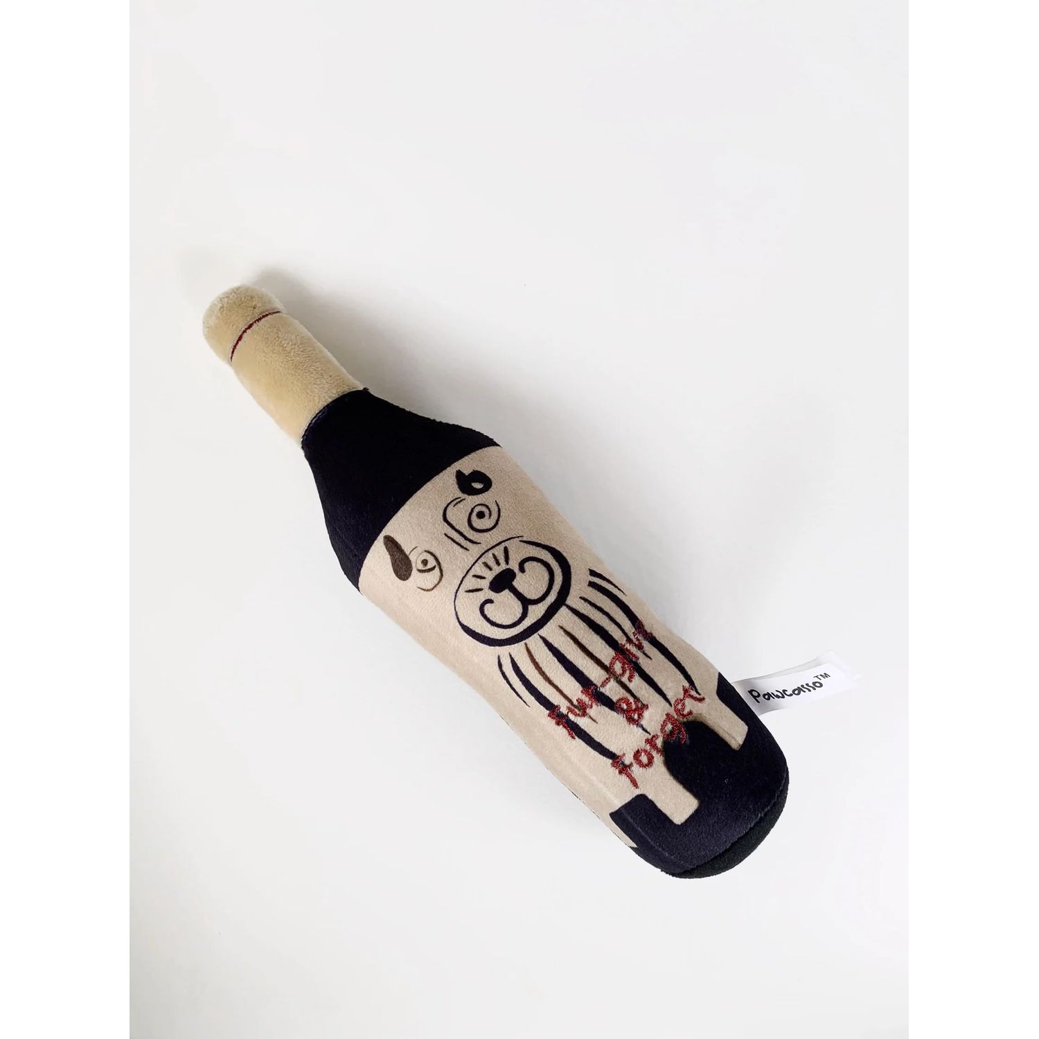 Pawcasso Fur-give and Forget The Whimsical Waggin Cellar Collection Features Plush, Designer Dog Toys Inspired by The Elegance of fine Wines and Whimsical Artistry.