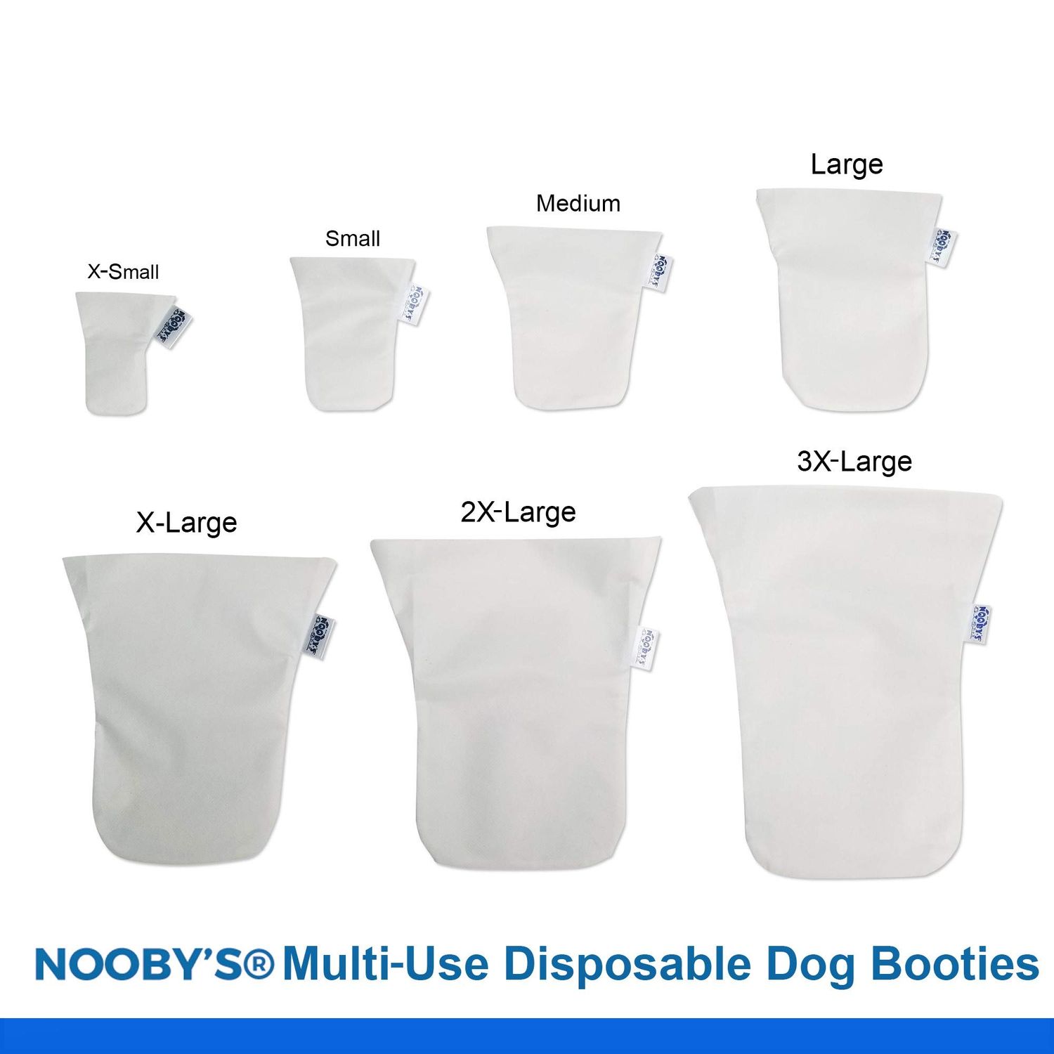 Veterinary Dog Boots 8-Pack by Nooby's: Protects Wounds, Bandages and Casts Indoors and During Short Walks Outside. Medical Dog Booties for Maximum Wound Recovery. (XS 0" - 1.75" Width)