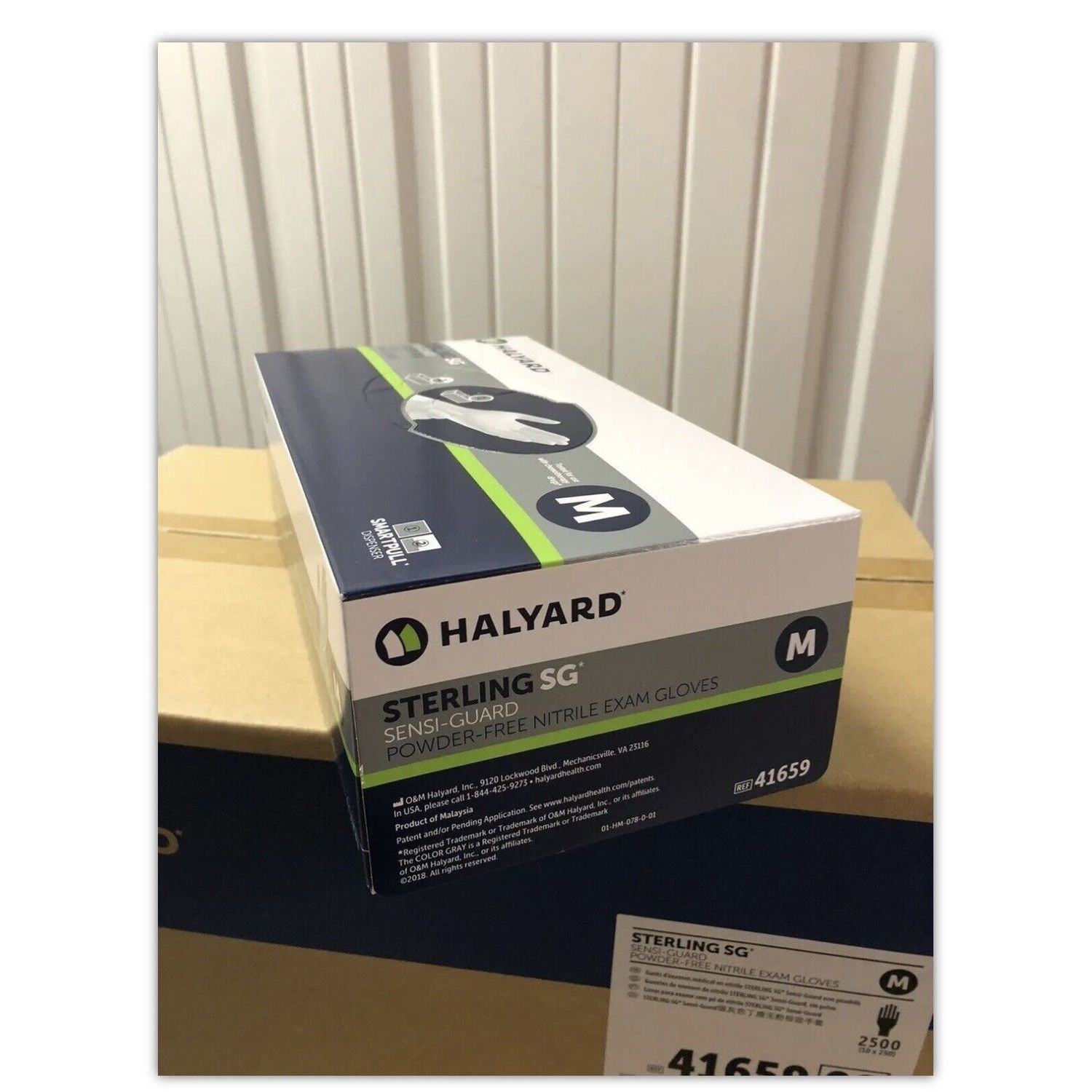 Medium Halyard Sterling Nitrile Exam Gloves (2500 counts) 41659 02 or 07 or 06