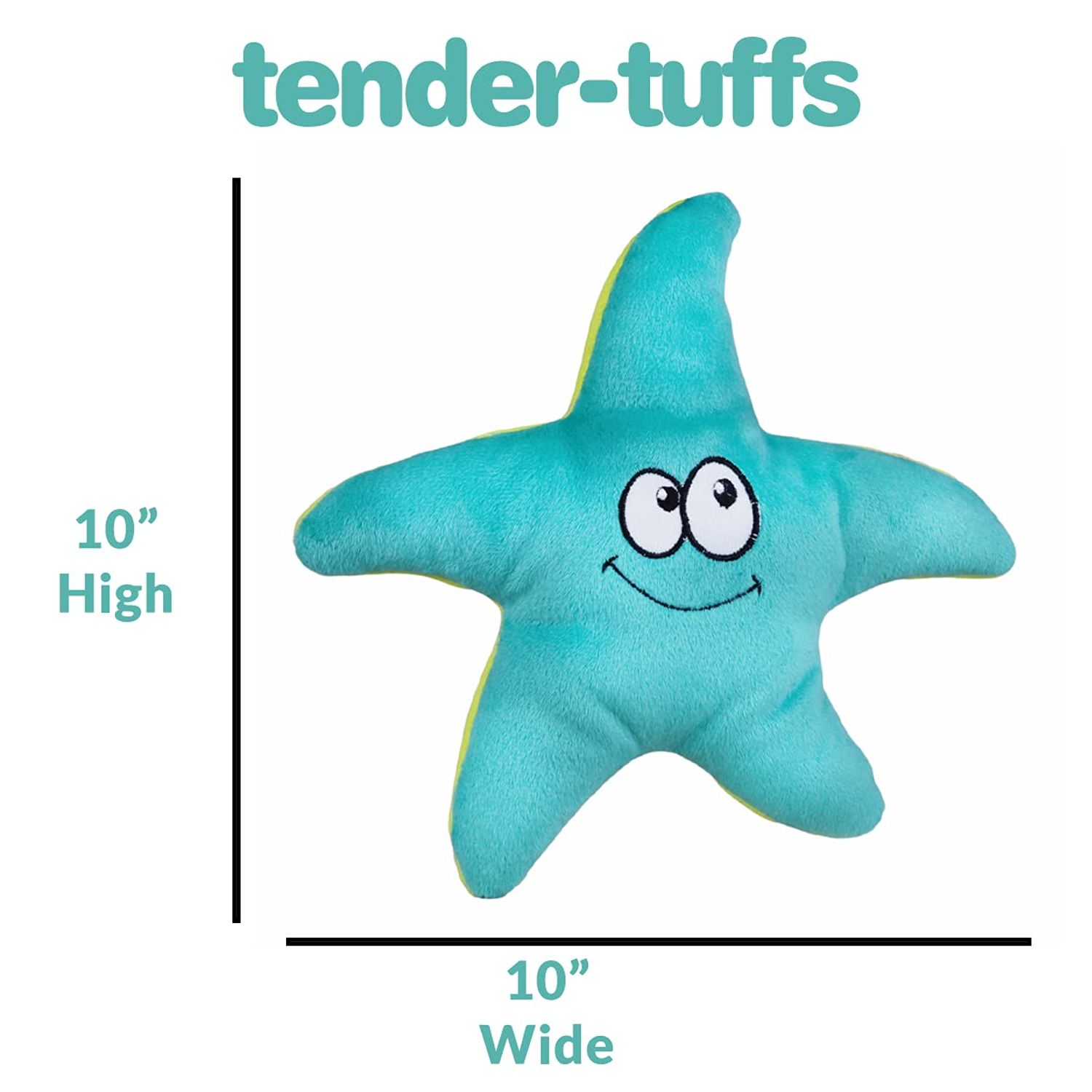 SmartPetLove Tender-Tuffs Easy Grab - Small Squeaky Soft Plush Starfish Dog Toy - Great for Puppies and Adult Dogs