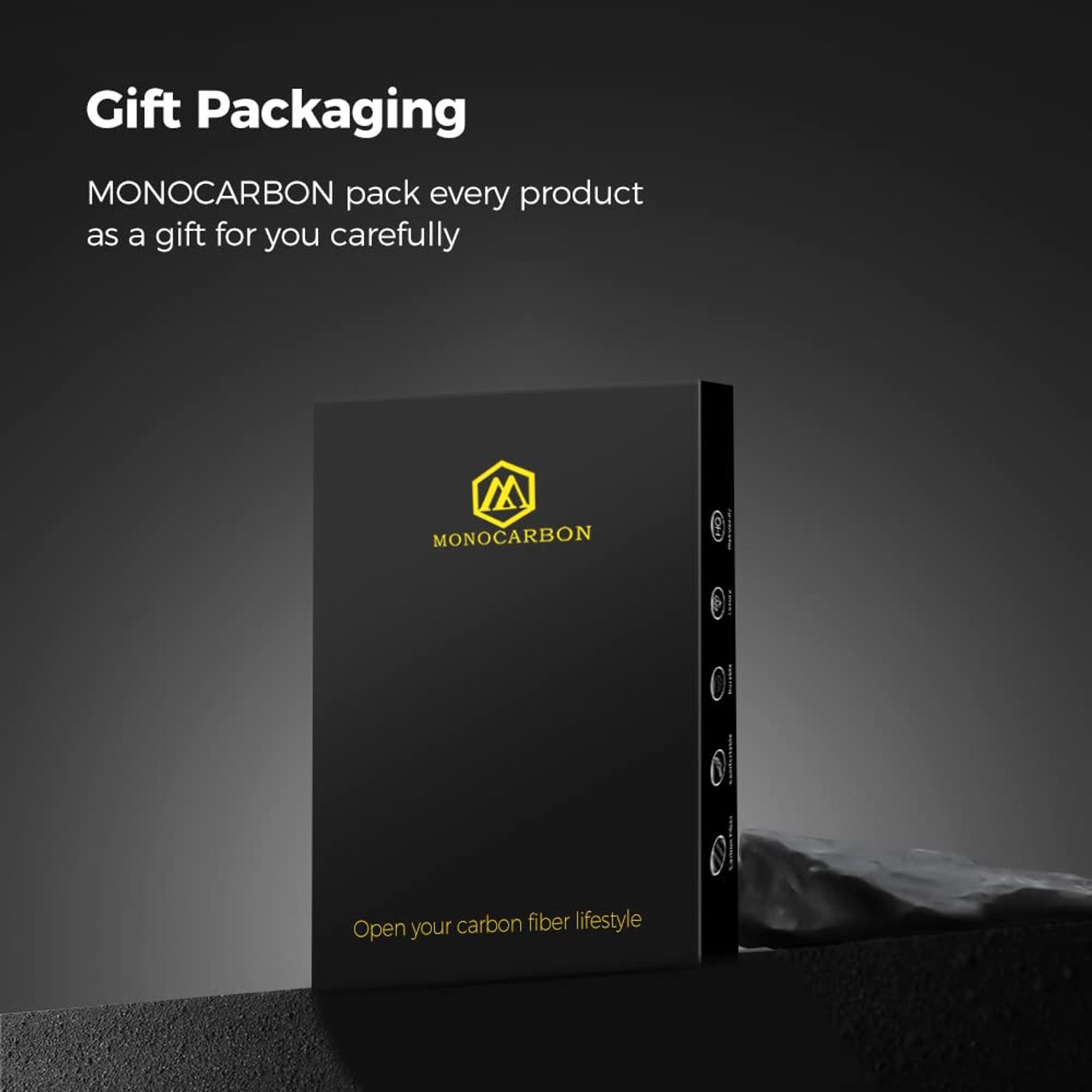 MONOCARBON Carbon-Fiber-Money-Clip-for-Men, Minimalist-Money-Holder for Cash, High Elastic Carbon-Fiber-Wallet, Slim and Durable (Twill Matte Black)