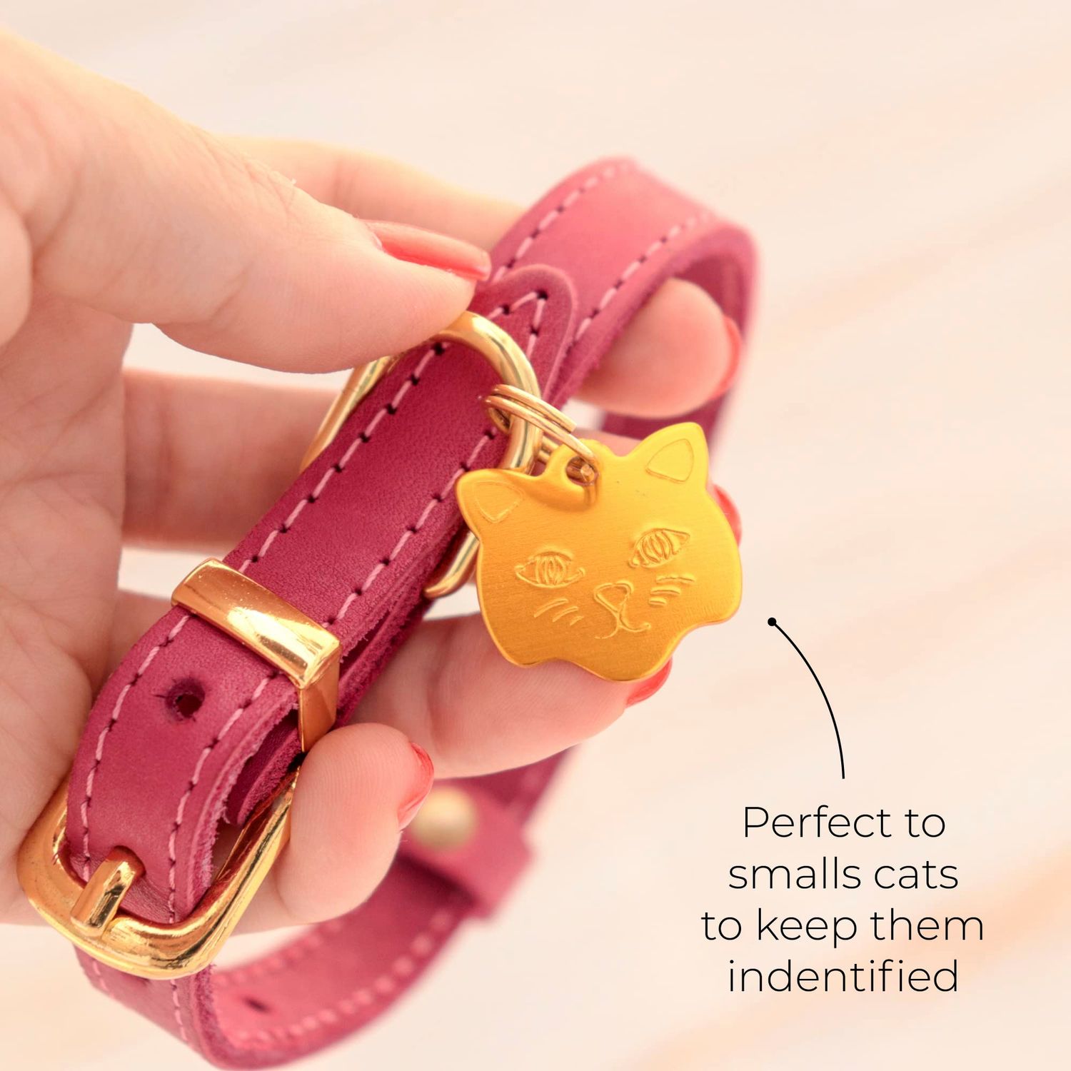 Custom pet tag ID, Personalized Stainless Steel Oh Shit I'm Lost Dog tag, Engraved Cute paw for Puppies with Ring Included (Cat Shape)