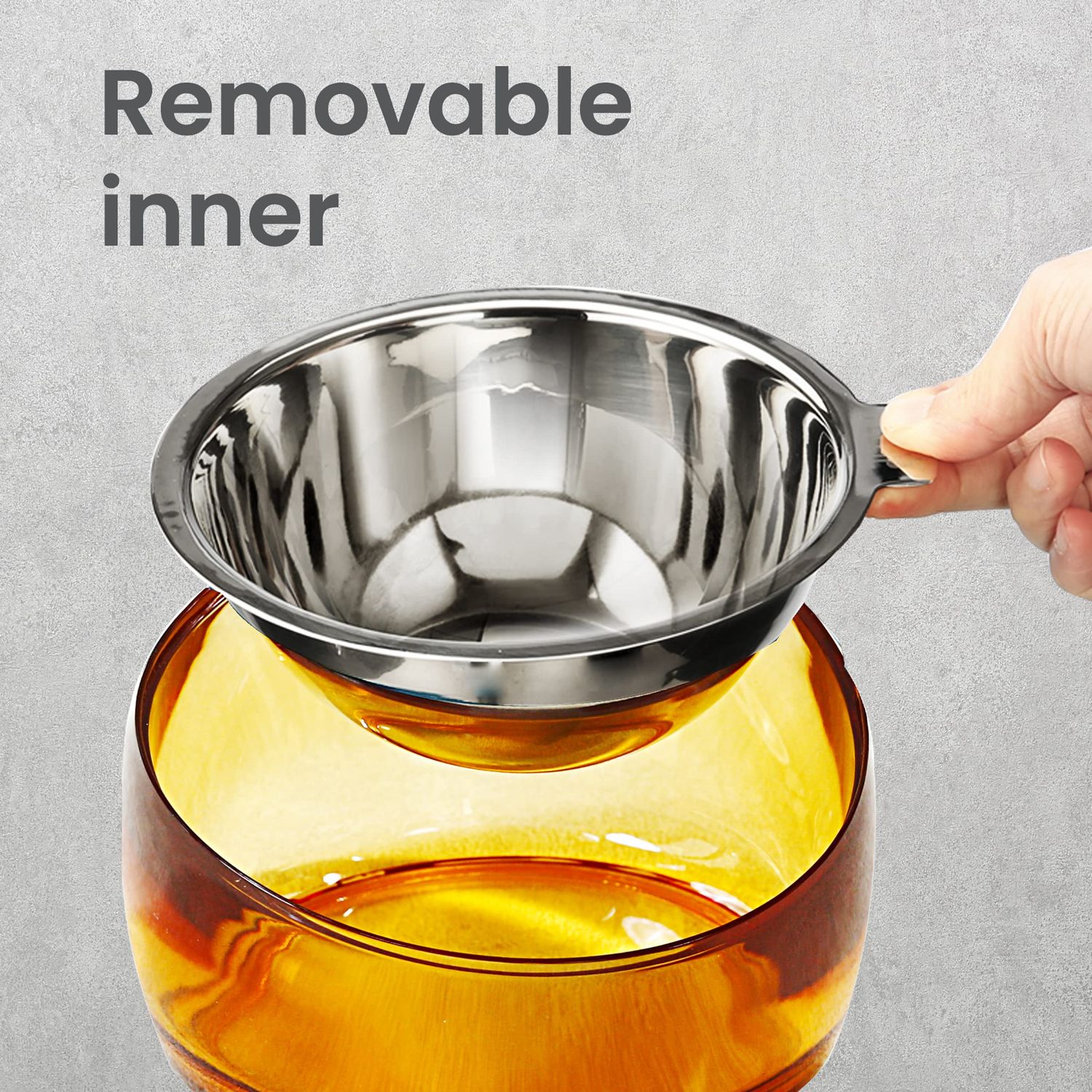 Felli Pet Oblik Acrylic Raised Dog Food Water Bowl Stainless Steel Slanted Oval Dish for Short Leg Puppy & Small Medium Pet, Elevated Tilted Metal Feeder Angled Plastic Spill Proof (1.5Cups, Gold)